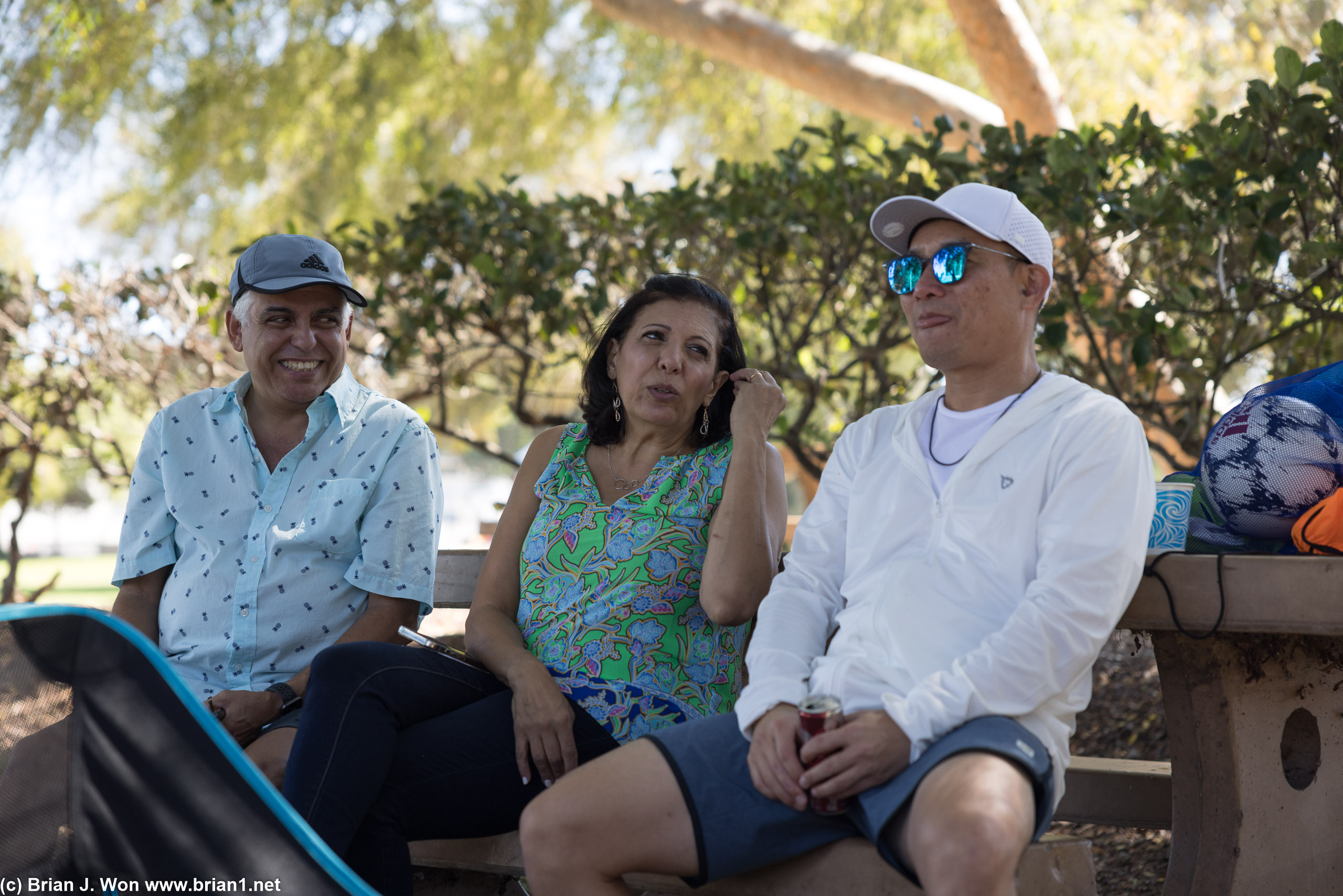 Salwa and her husband along with Mike.