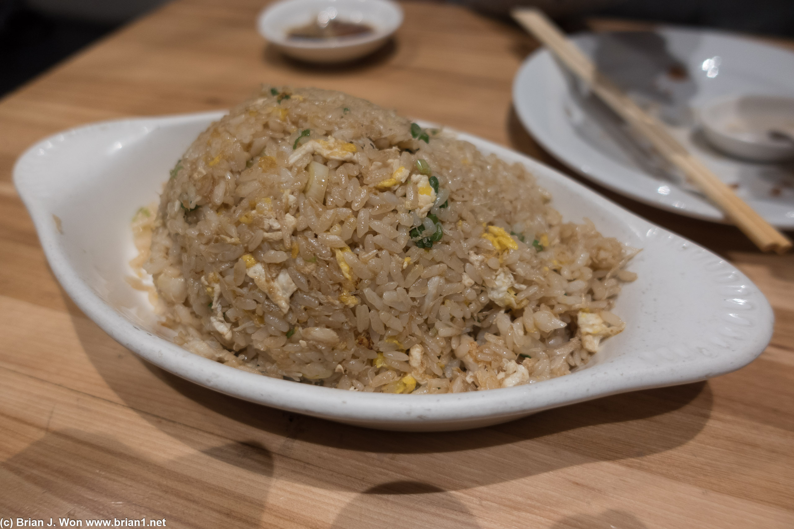 Crab fried rice is okay. Well, better than okay. But not as good as Din Tai Fung.