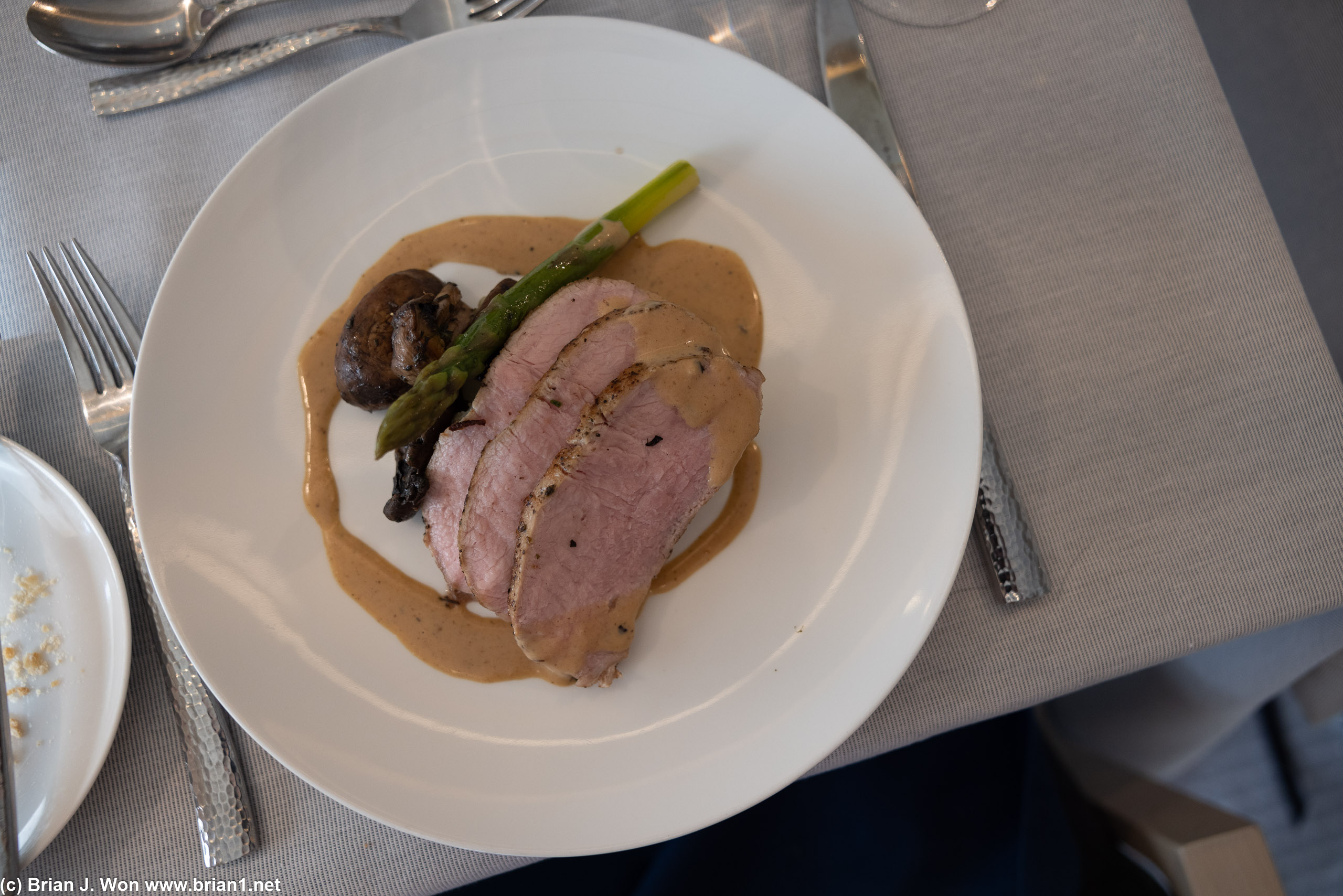 Veal loin was pretty good.