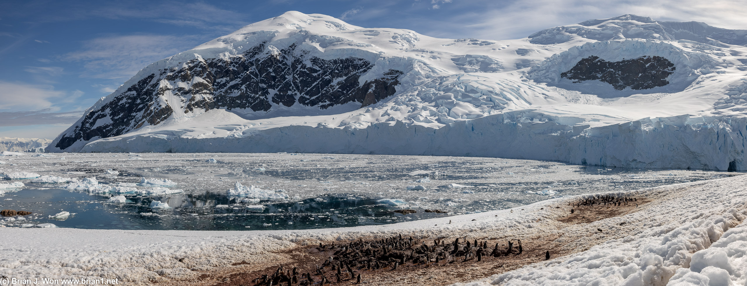 Sun, ice, mountains, glacier, water, penguins, what more could you need?