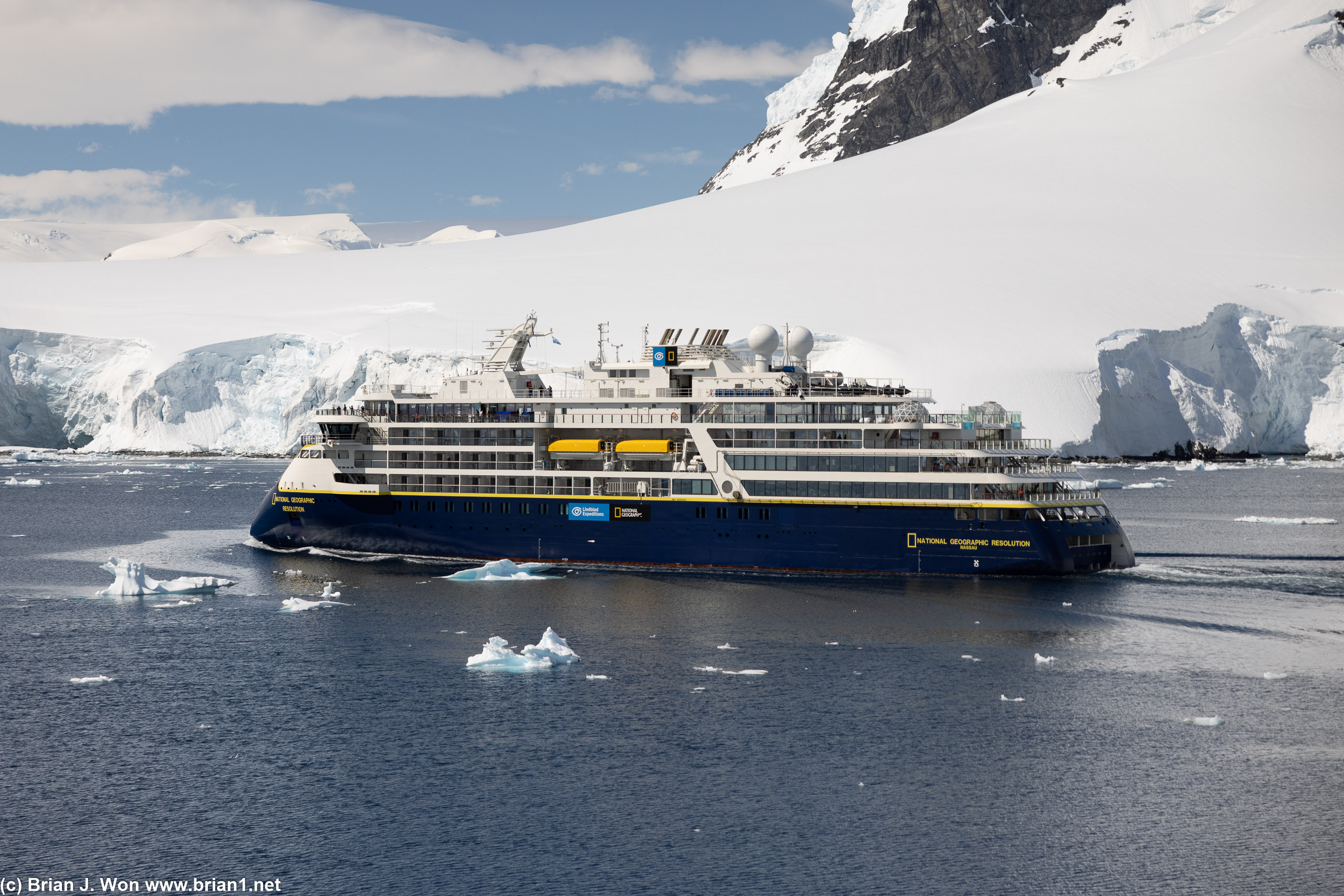 Final sister ship encounter in Antarctica.