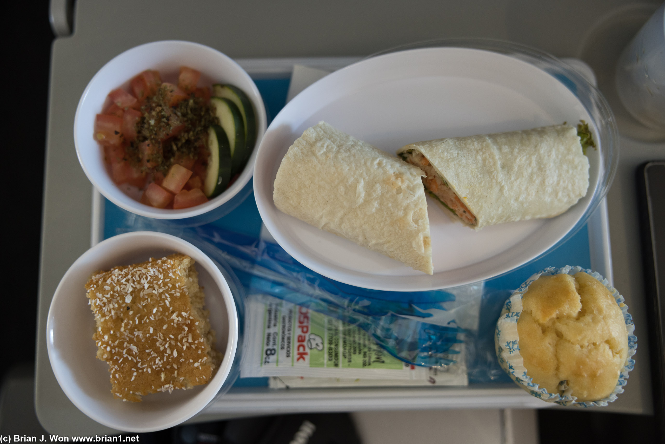 Food on Aerolineas Argentinas is just as inedible as United.