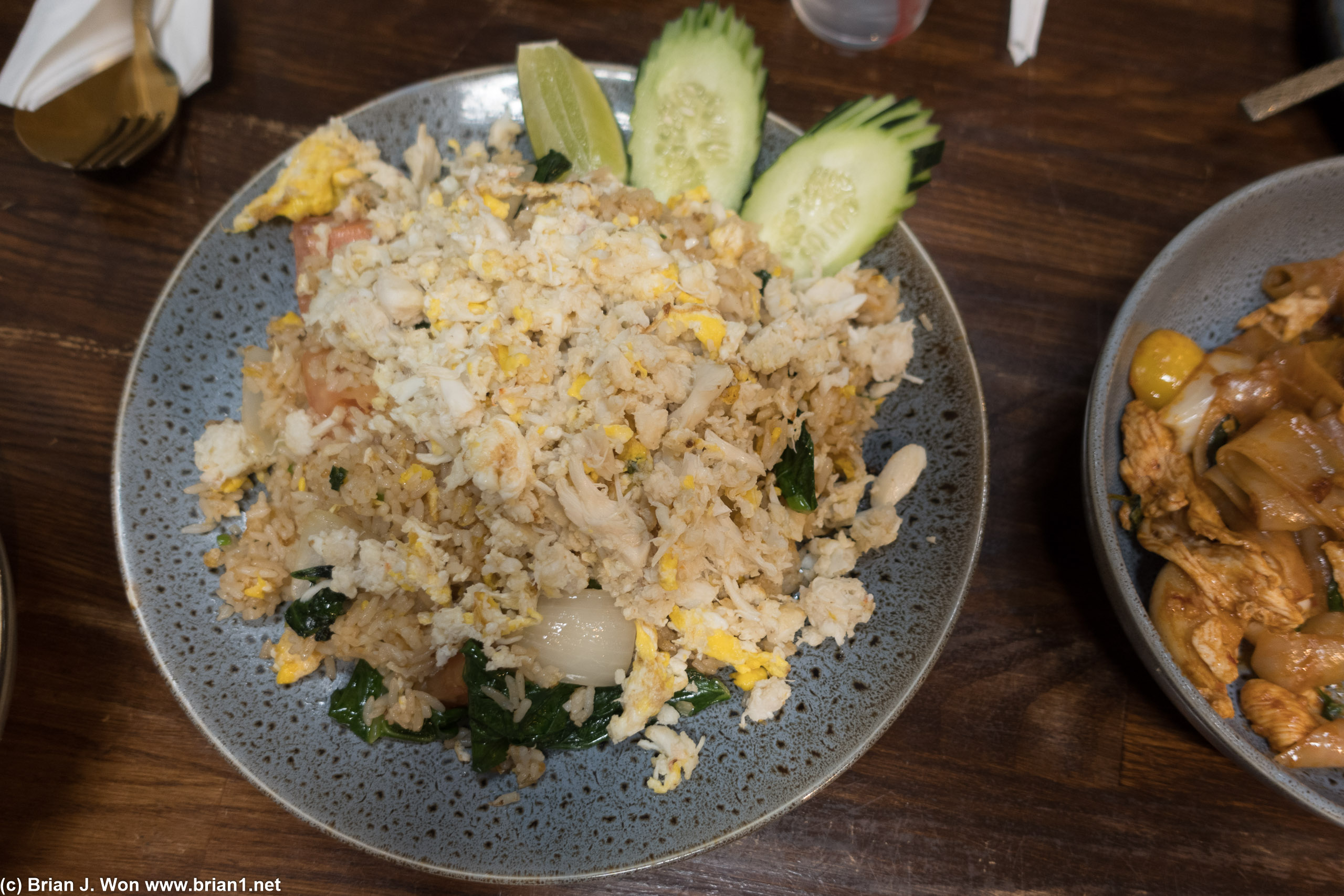 Colossal crab meat fried rice was forgettable.