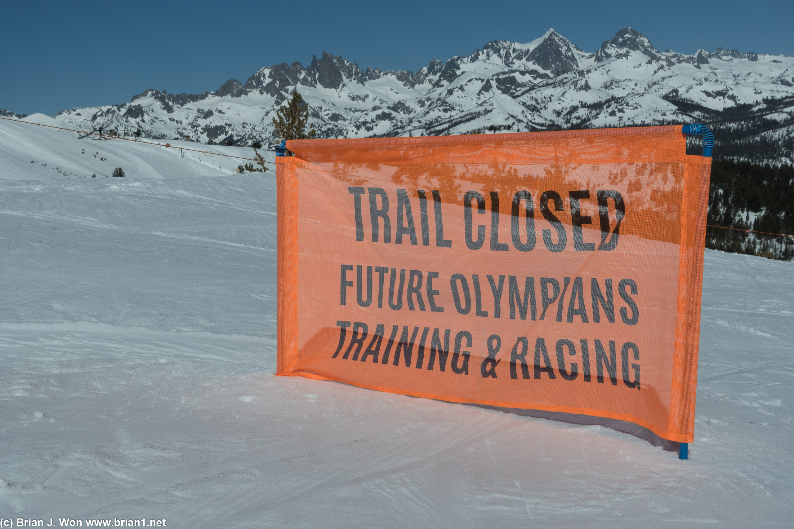 Trail closed: Future Olympians training and racing.