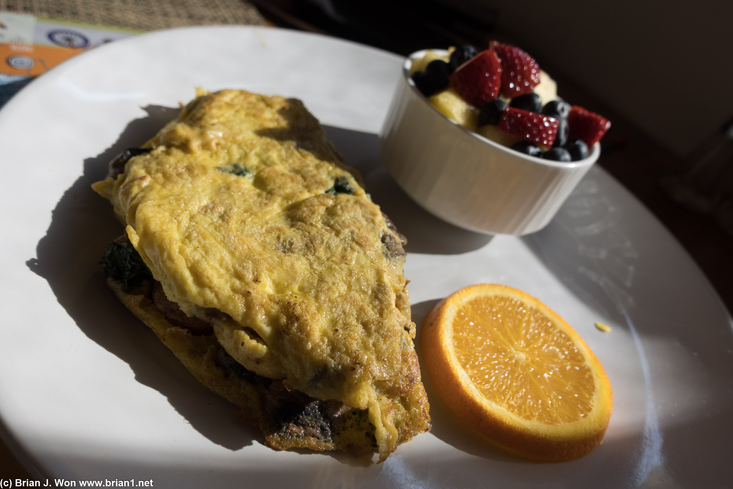 Omelet at Whitebark at The Westin.