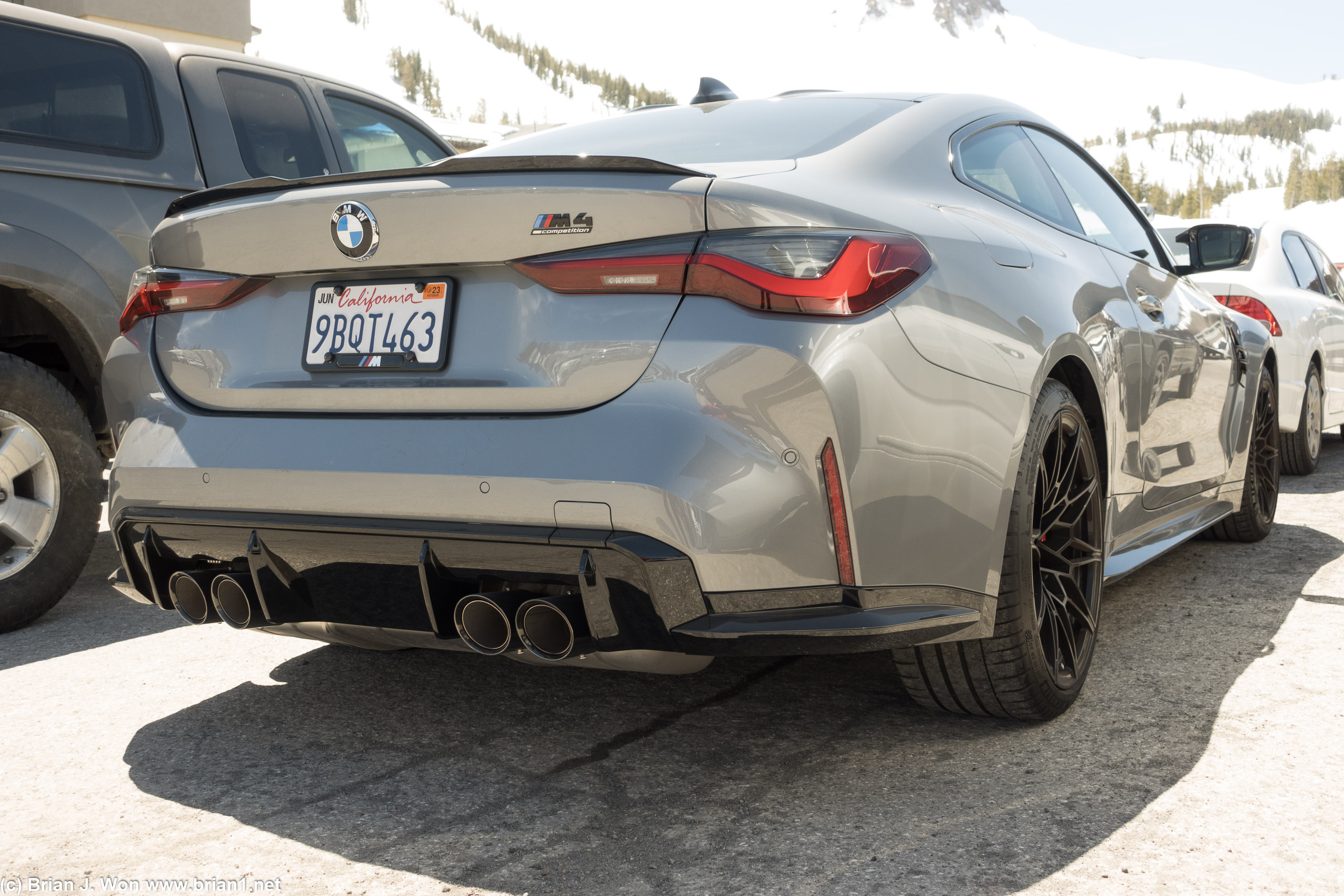 Some loony took his brand new M4 CSL on Pilot Sport 4S to Mammoth.