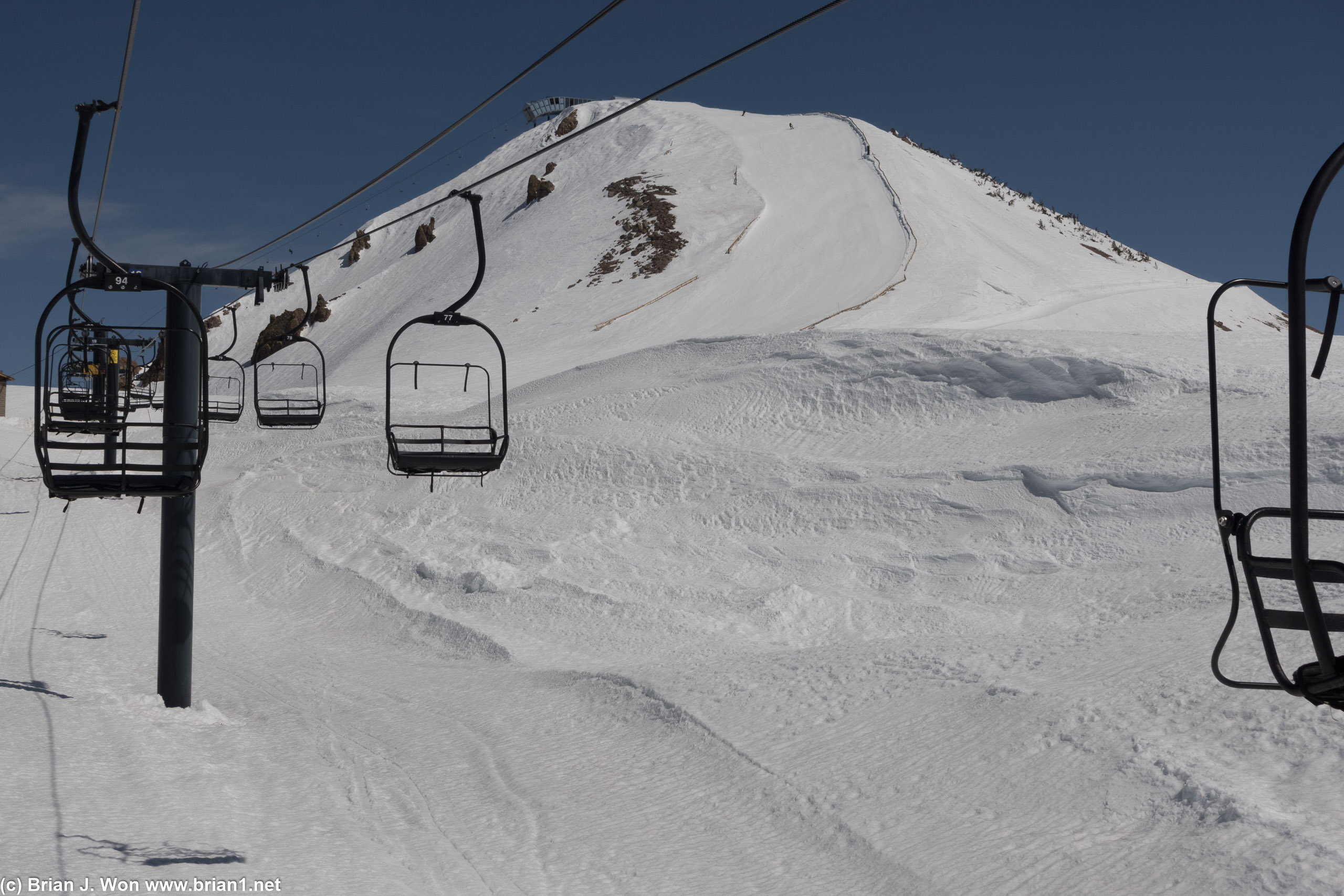 From Chair 14 looking up towards Chair 23.