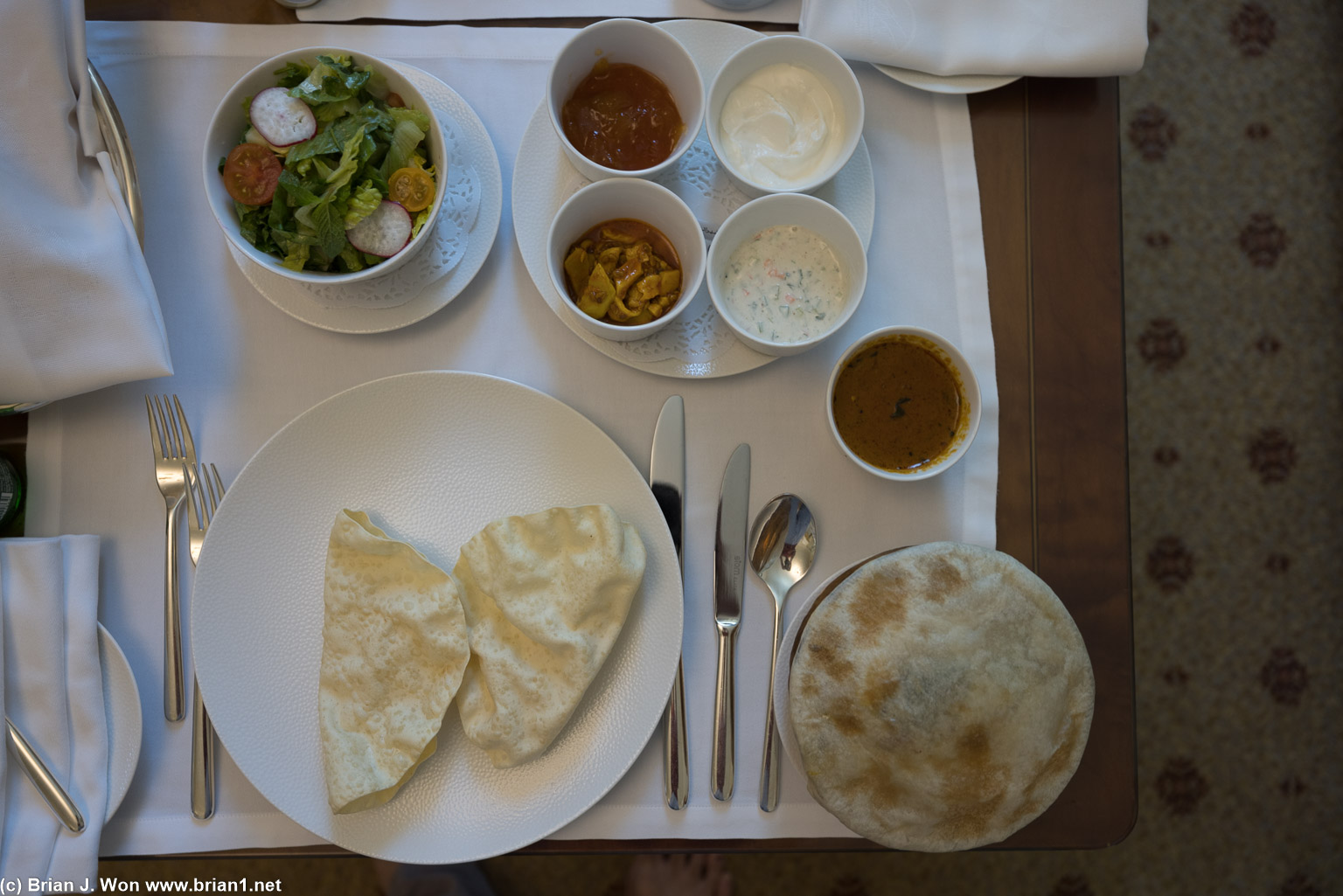 Room service was the only option for lunch due to Ramadan.