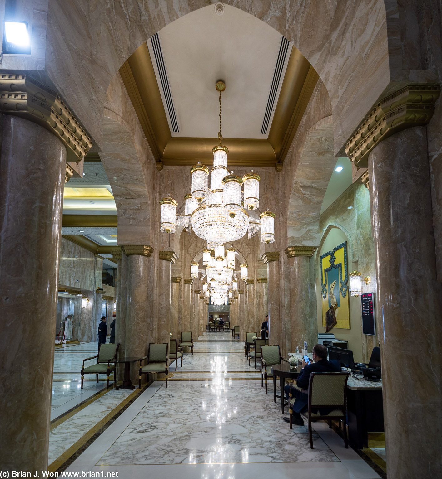 Lobby of the Sheraton Kuwait City.