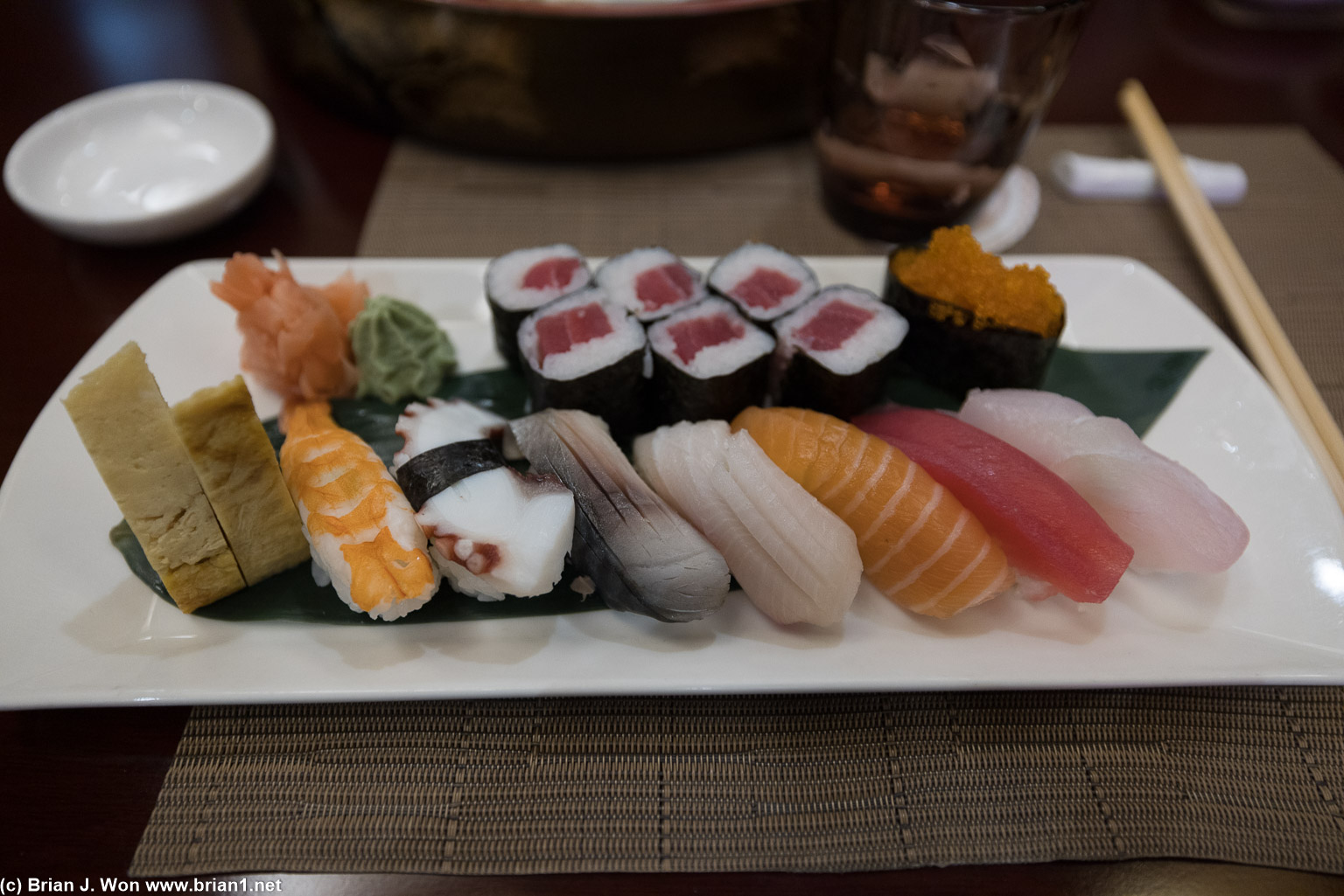 Assorted sushi was decent enough but the quality of the rice was disappointing.