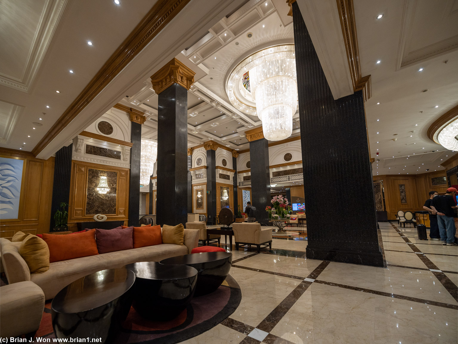 Lobby of the Gulf Hotel.