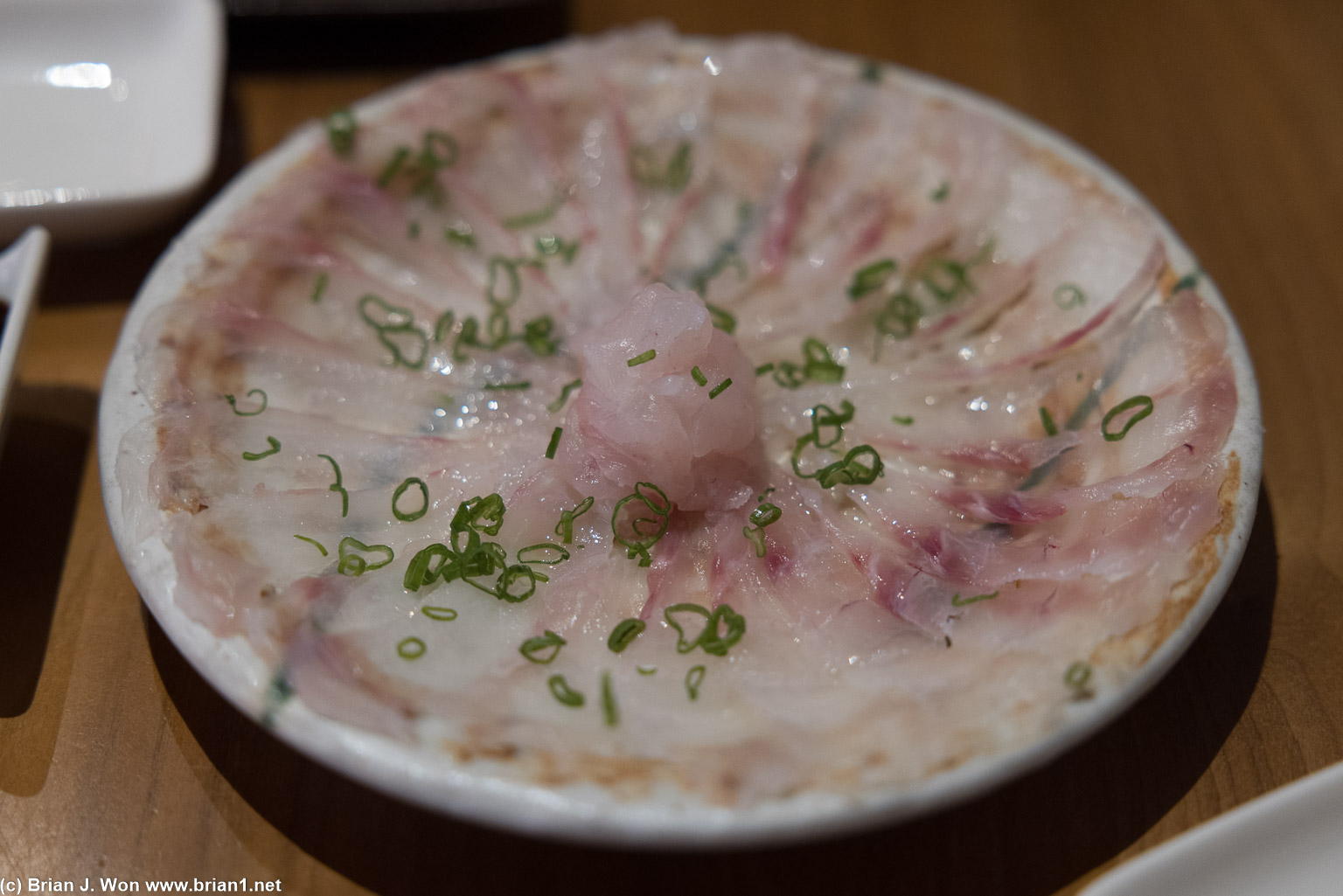Hamour (grouper) sashimi. Very mild.
