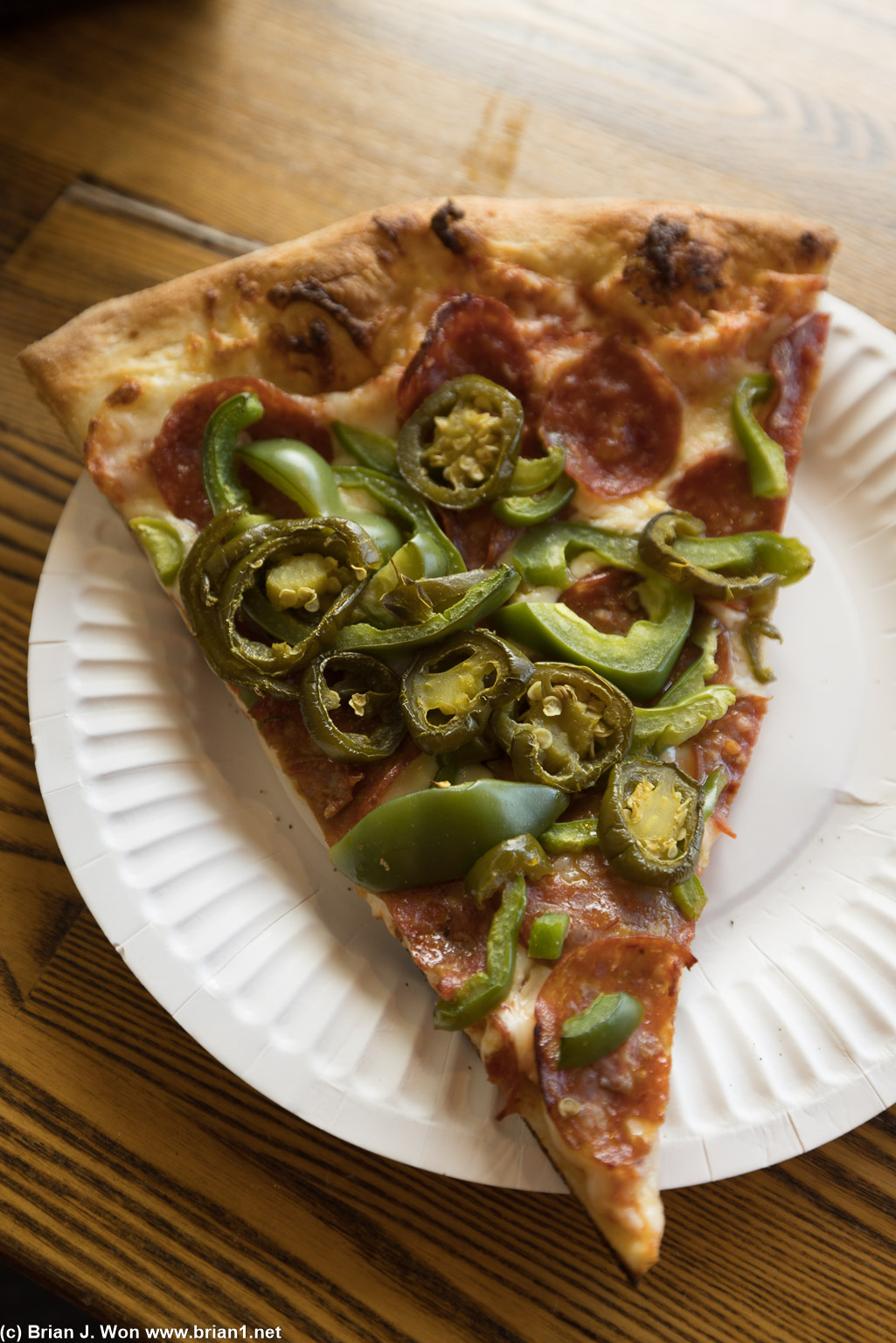 Pepperoni and jalapeno hit the spot.