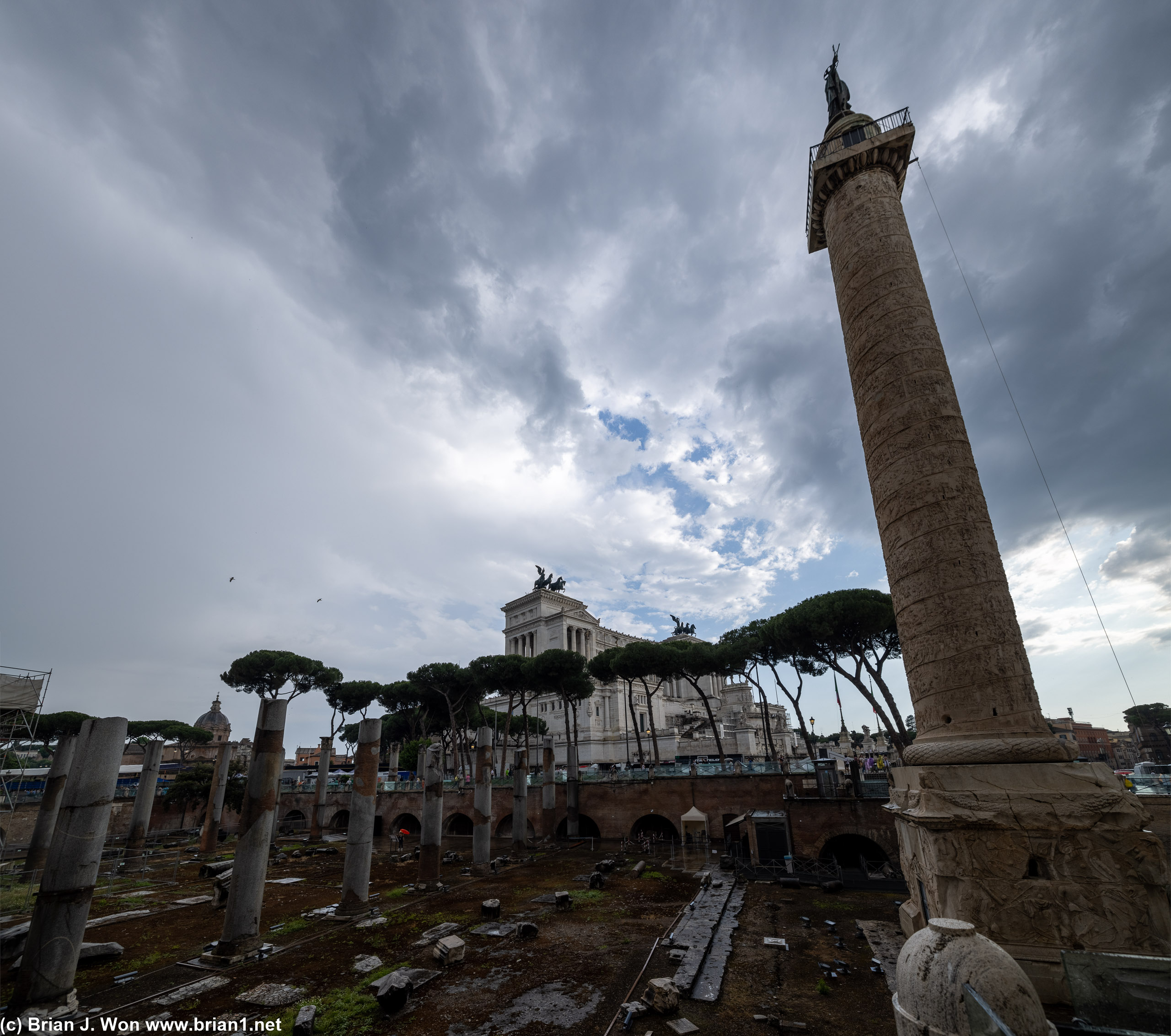 Trajan's Column and Piazza Foro Traiano.