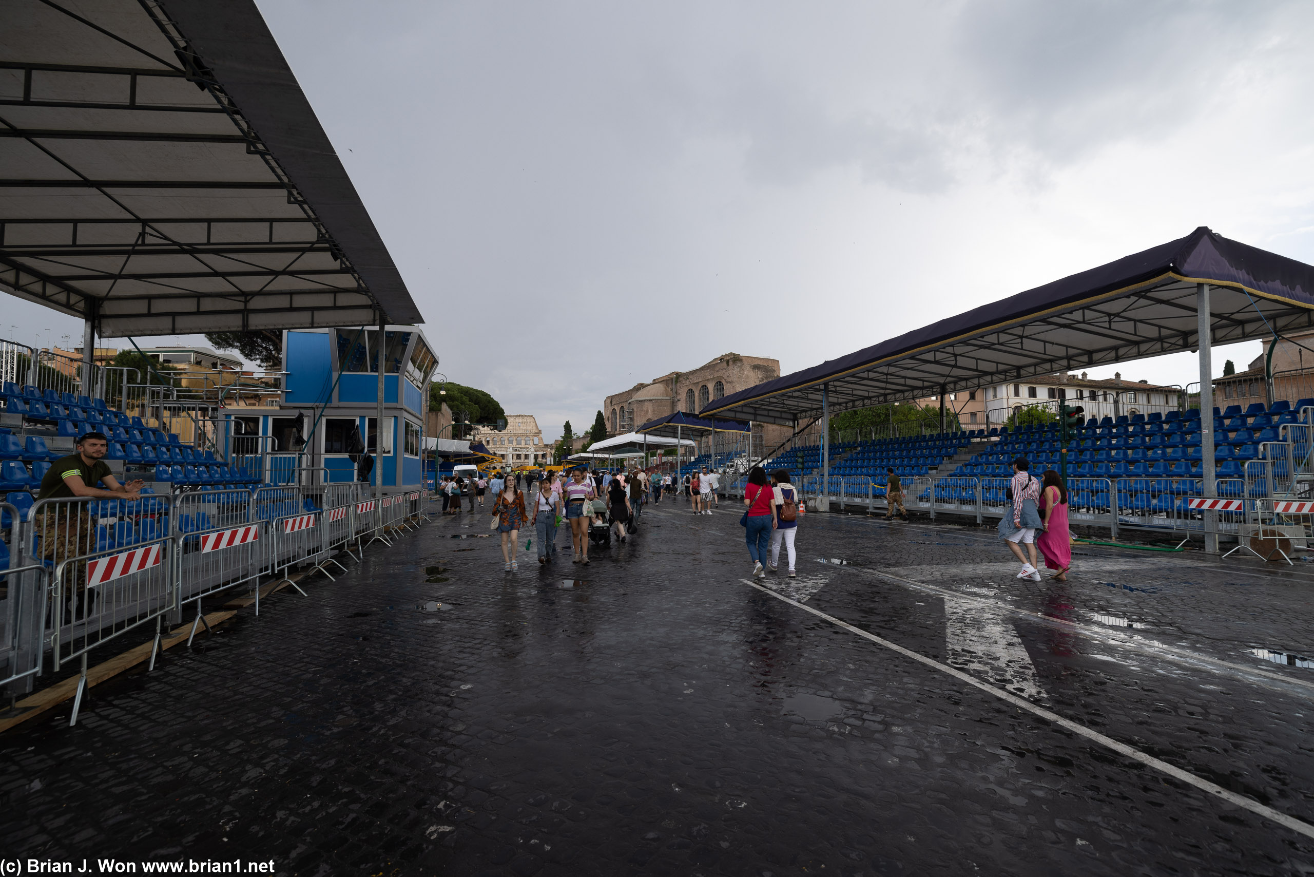 Setting up for Giro d'Italia.