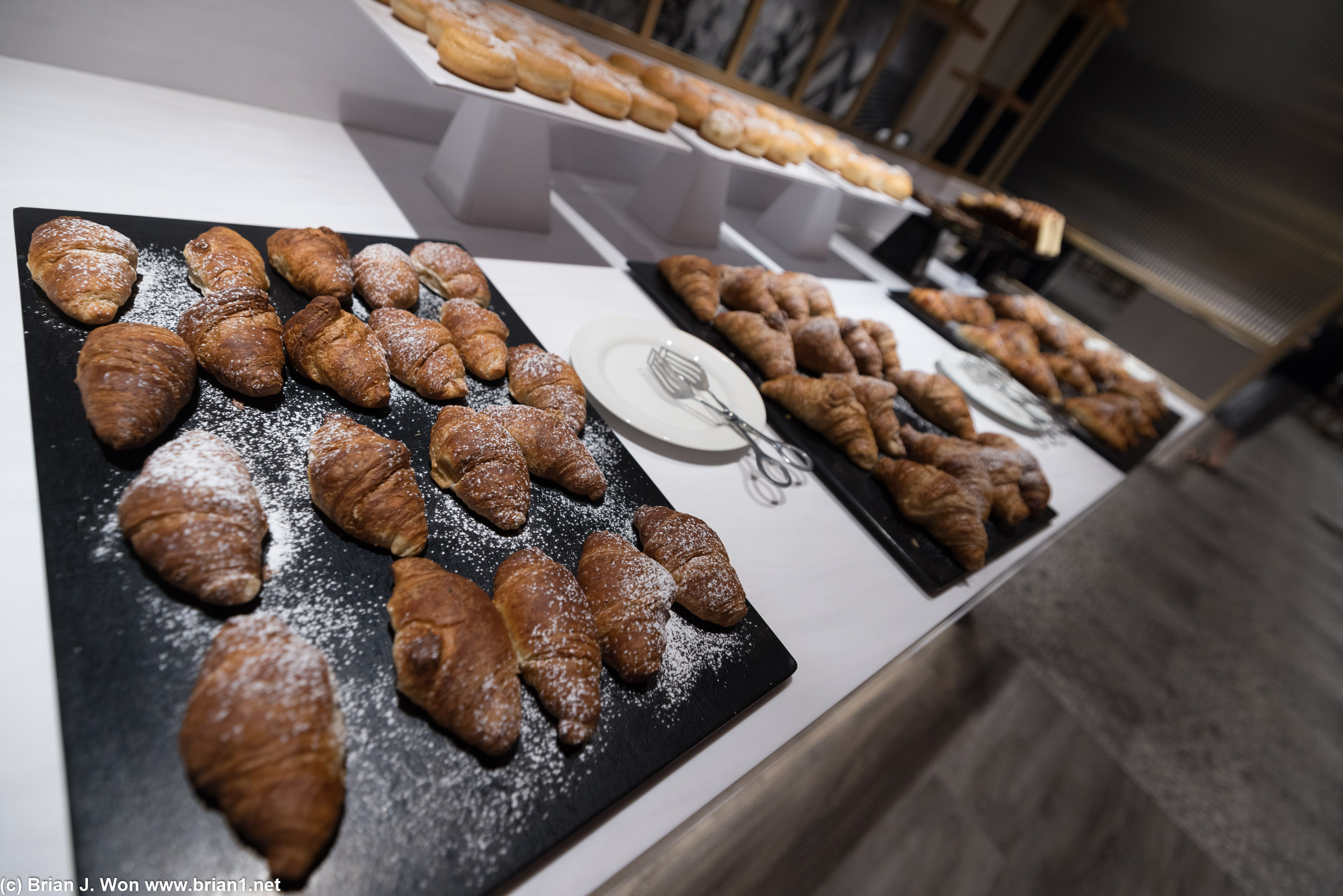 Croissants at the buffet.