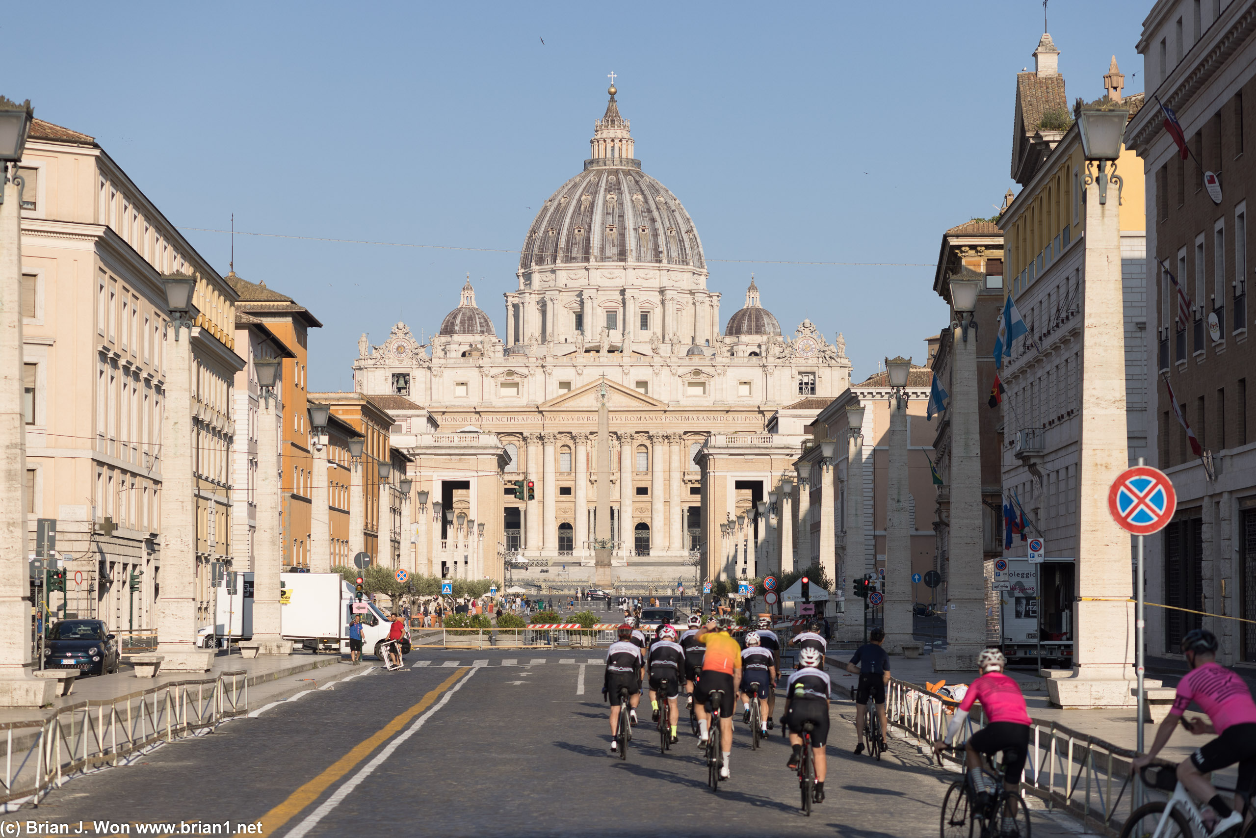 Looking west down Via della Conciliazione towards Saint Peters' Square.