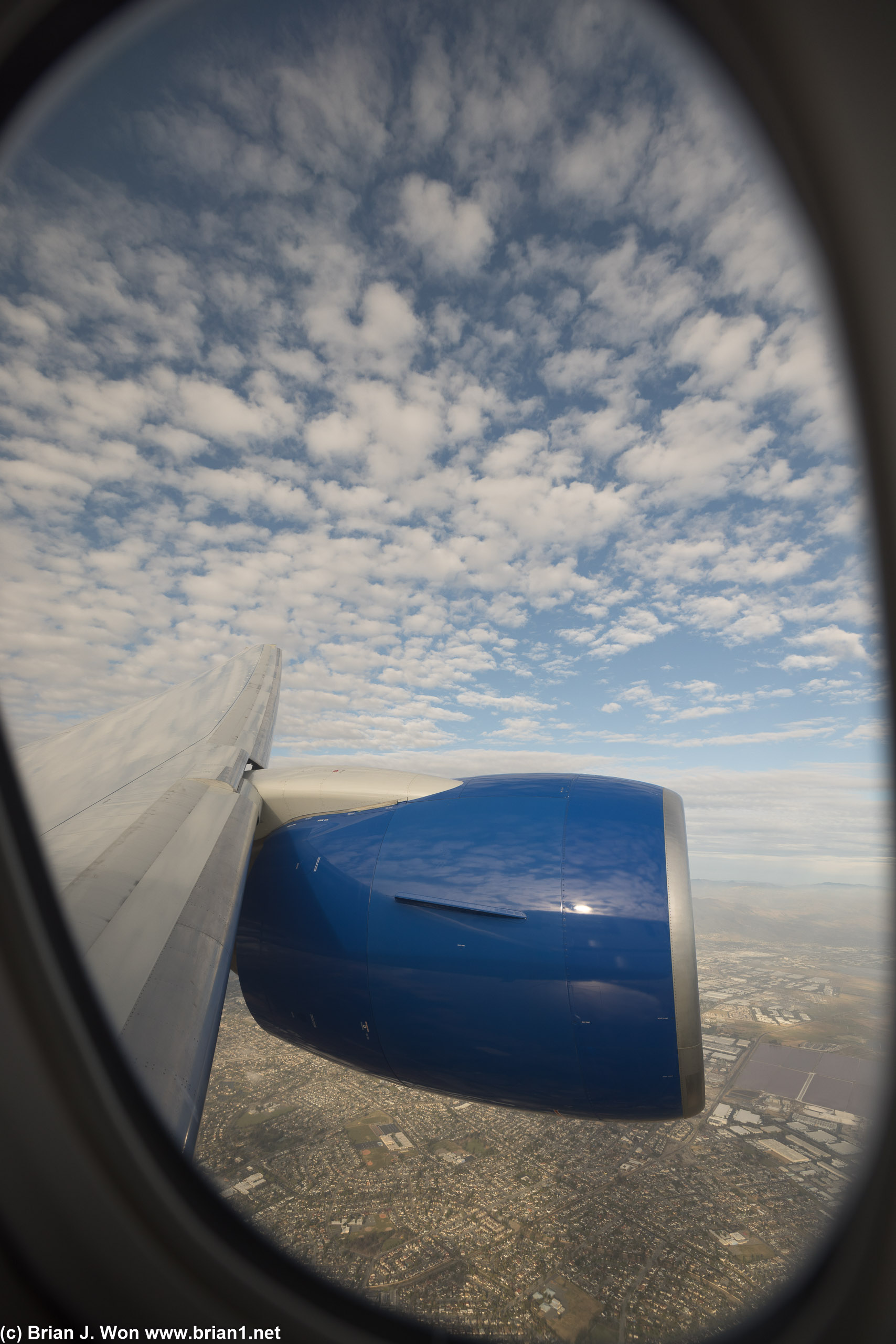 Final approach over SFO.