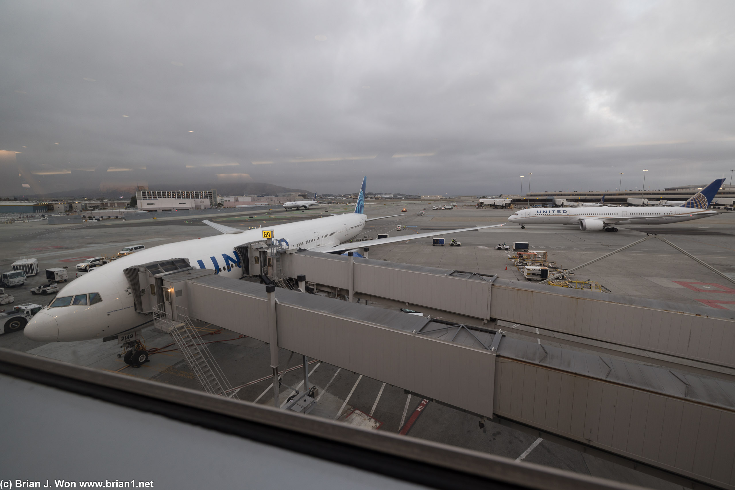 Constant parade of 777-300ER's.