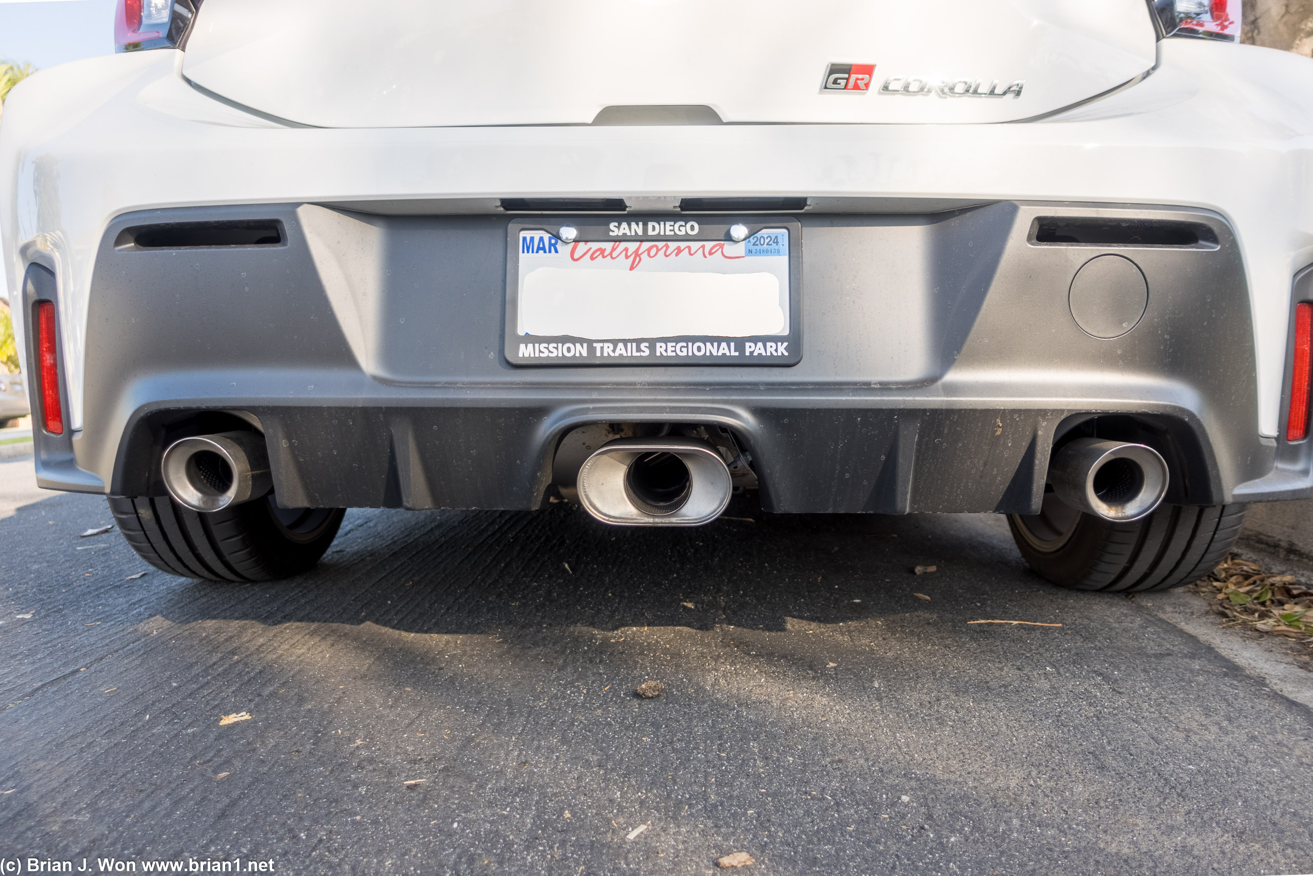 Triple exit stock exhaust is actually kind of loud.