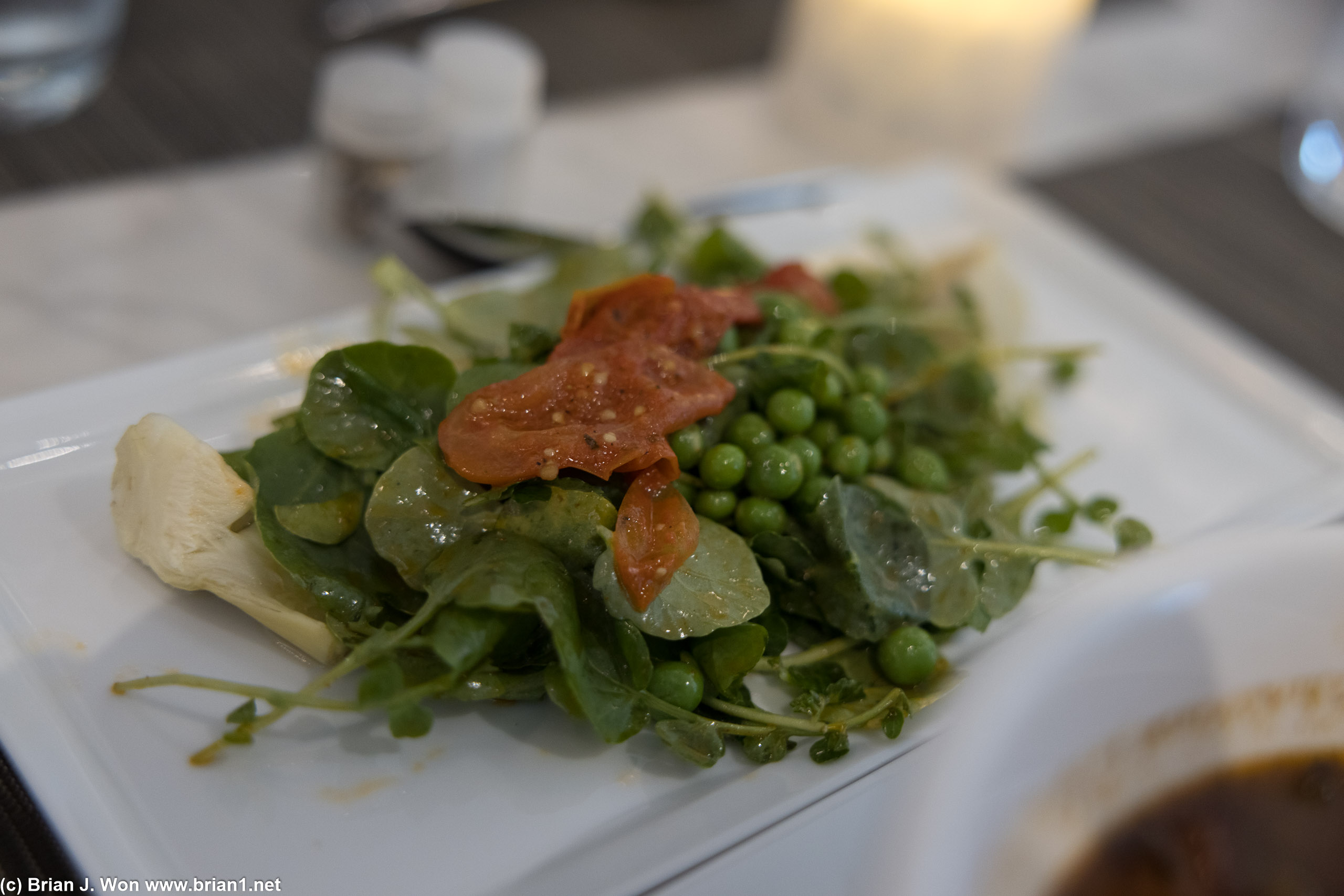 Local hydro watercress salad.