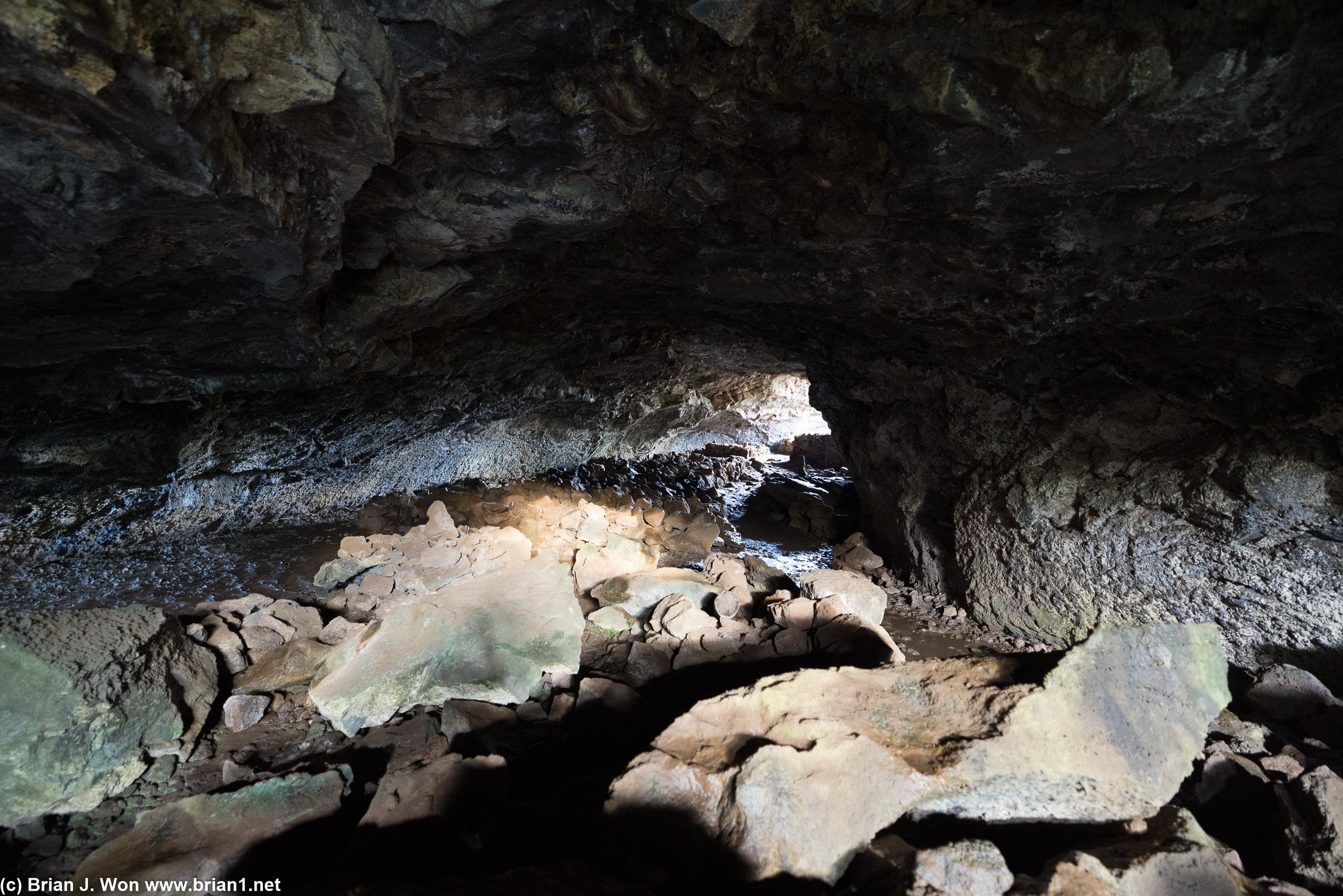 The lava tube is pretty long.