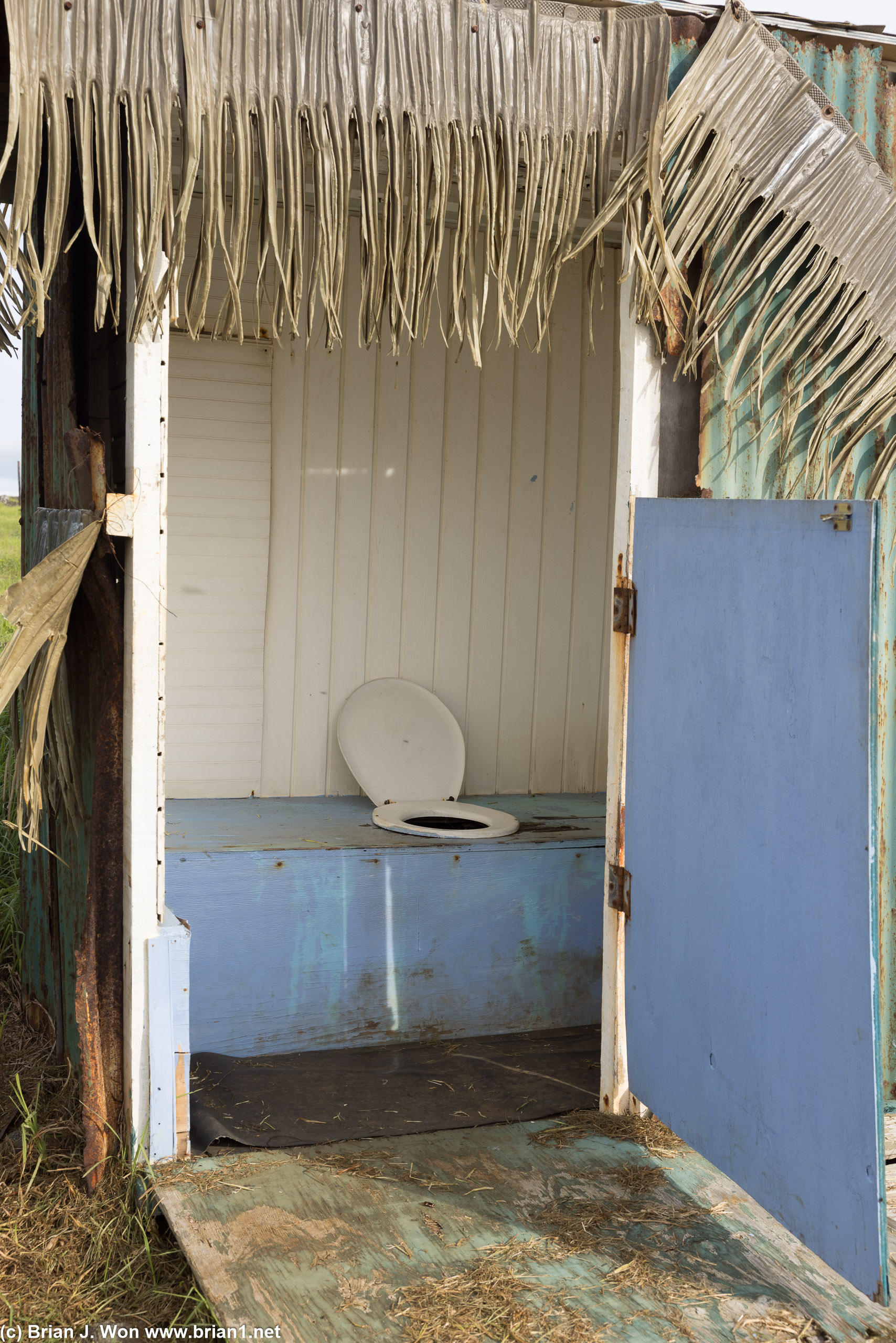 Perhaps the cleanest and least smelly outhouse you'll ever see.