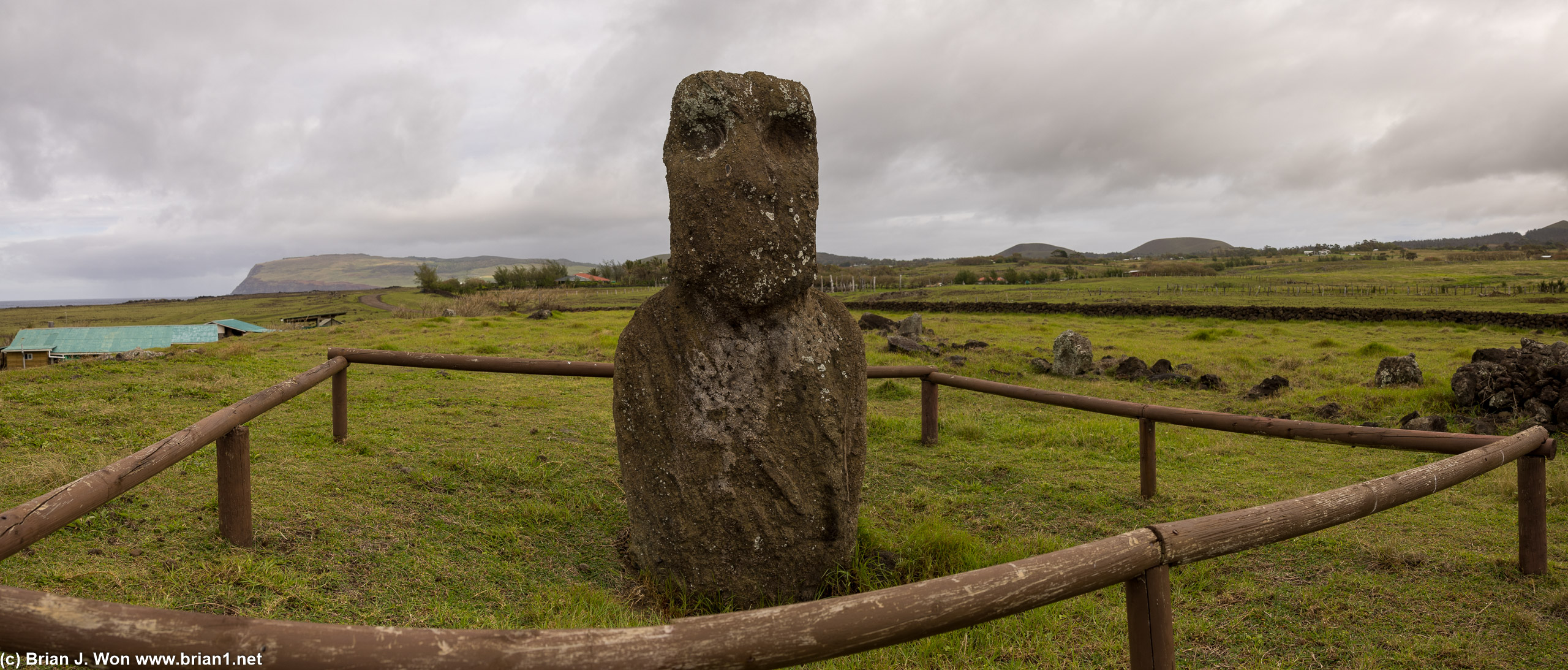 Some drunk people raised this moai from the ground several decades ago.