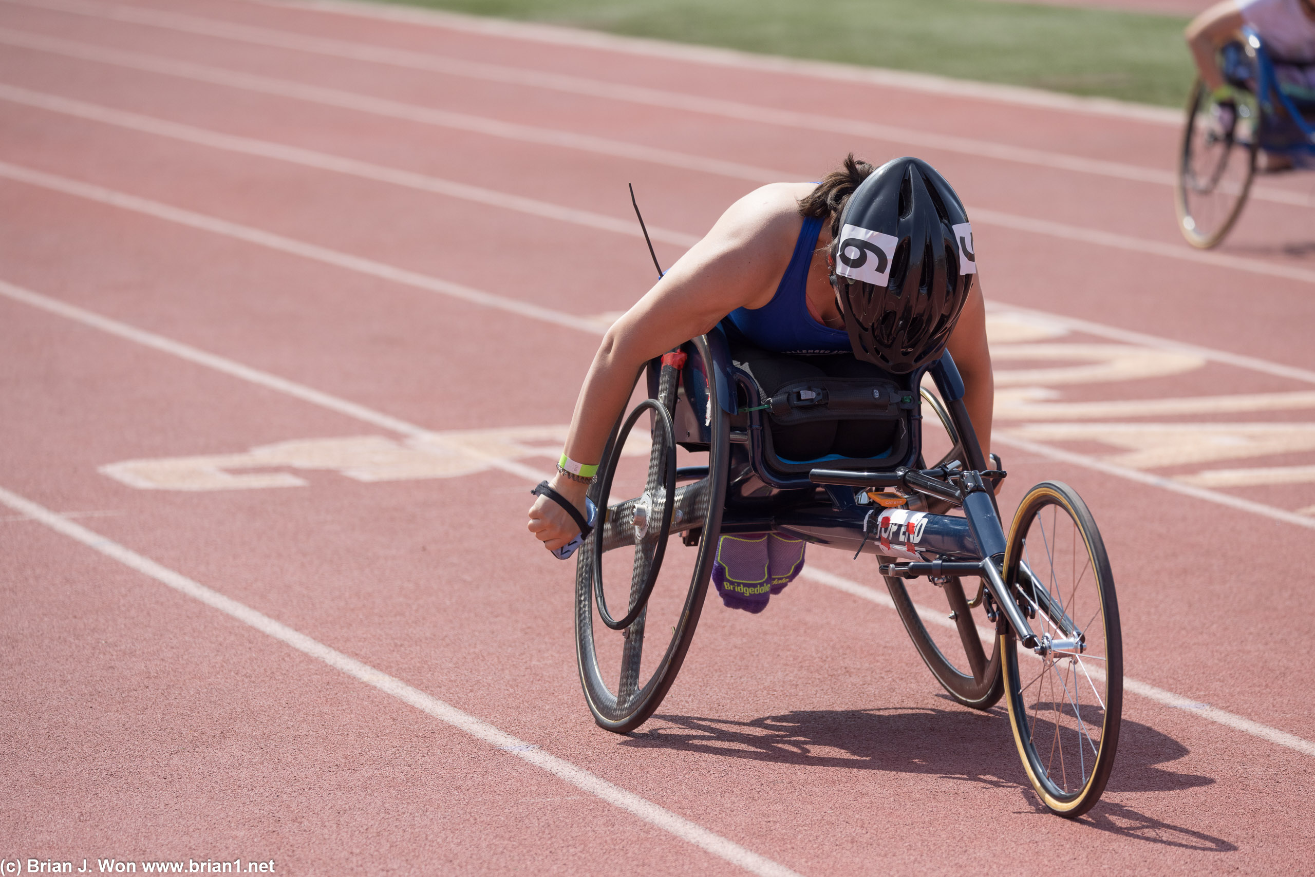 Carolanne in the 100 meter women's race.