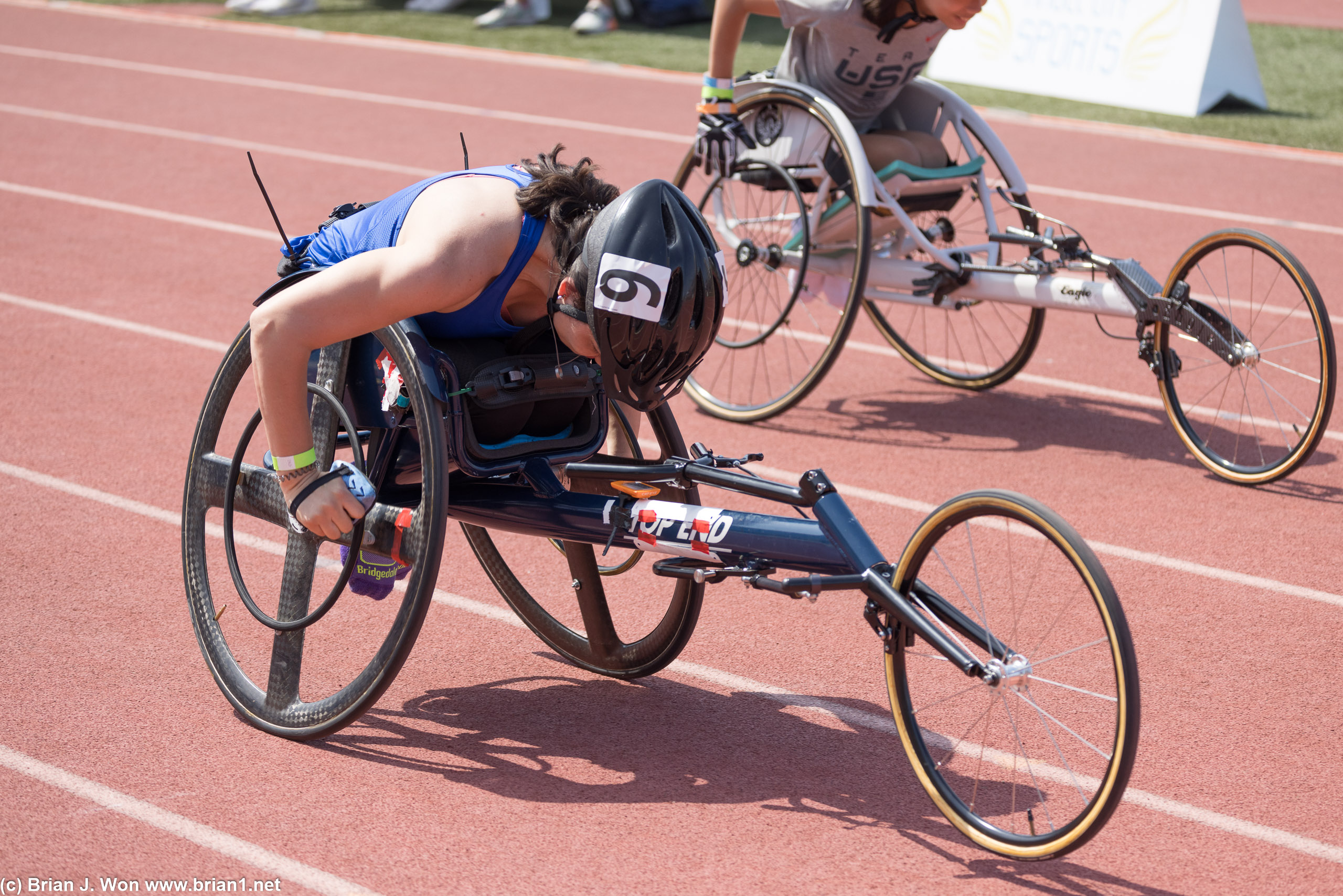 Carolanne in the 100 meter women's race.