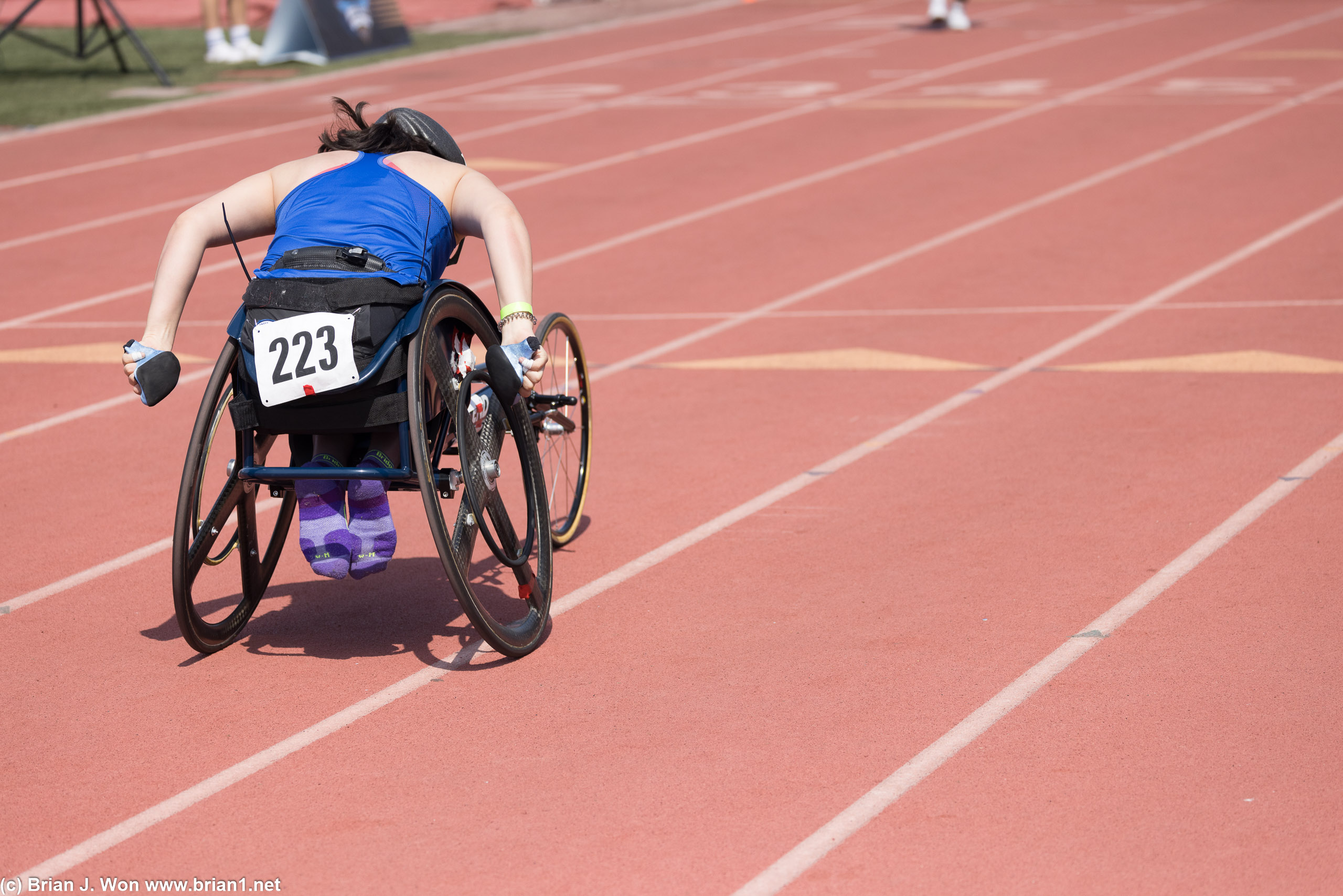 Carolanne in the 100 meter women's race.