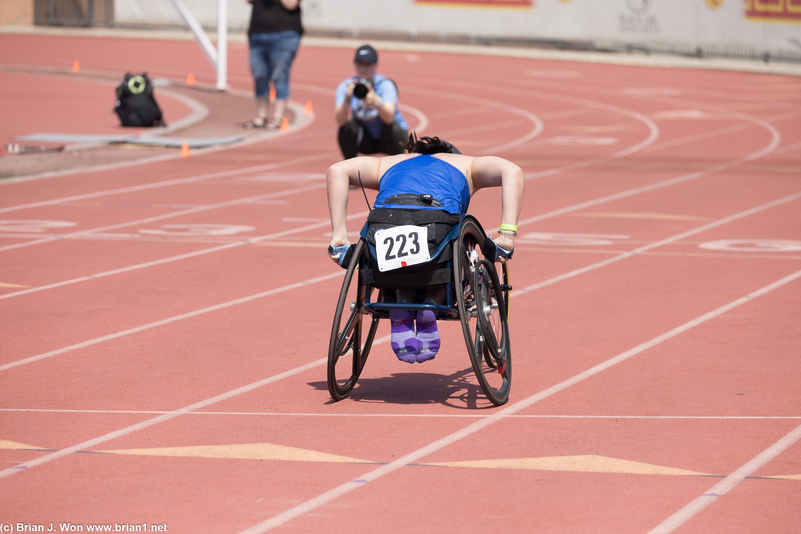 Carolanne in the 100 meter women's race.