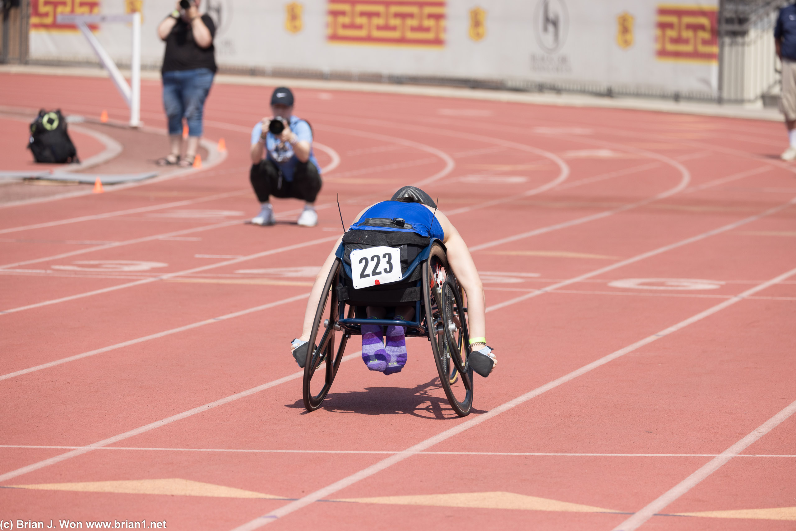 Carolanne in the 100 meter women's race.