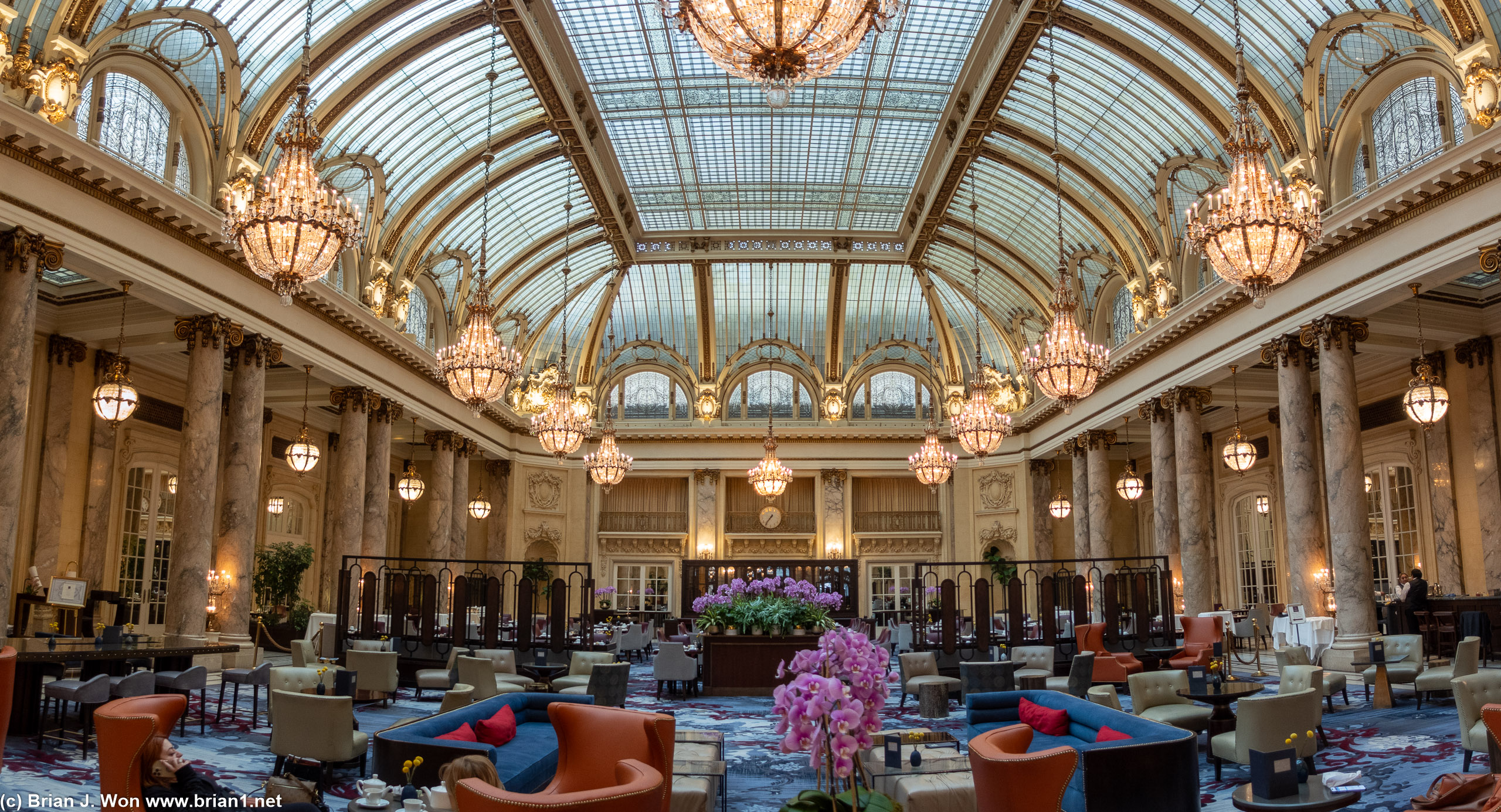 The garden court of the Palace Hotel San Francisco.