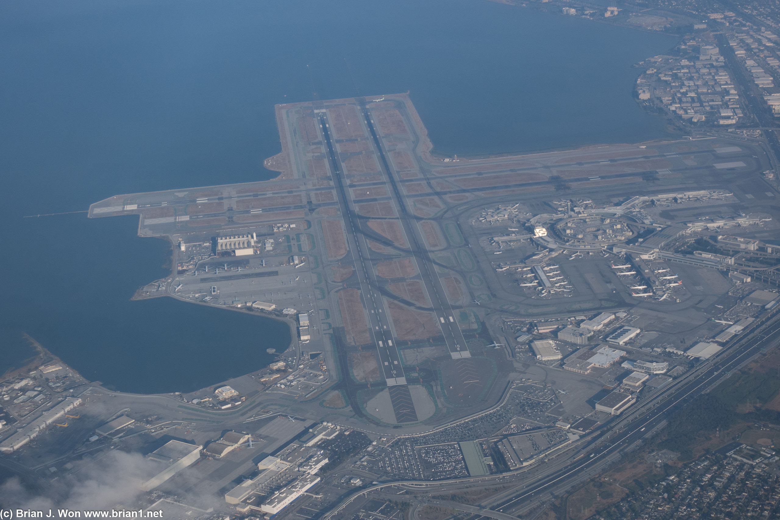 Clear skies and SFO's four runways.
