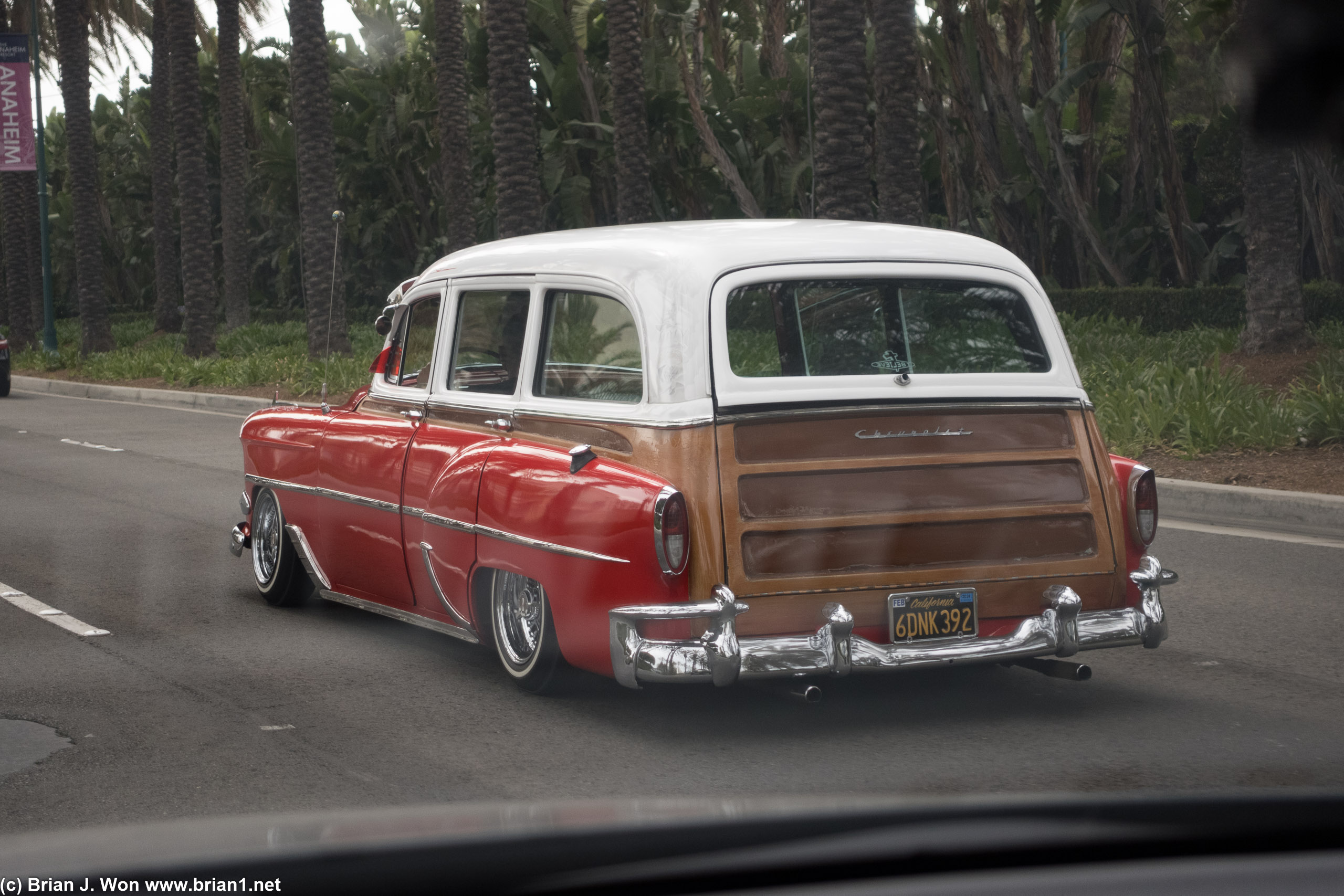 Old school Chevy station wagon.