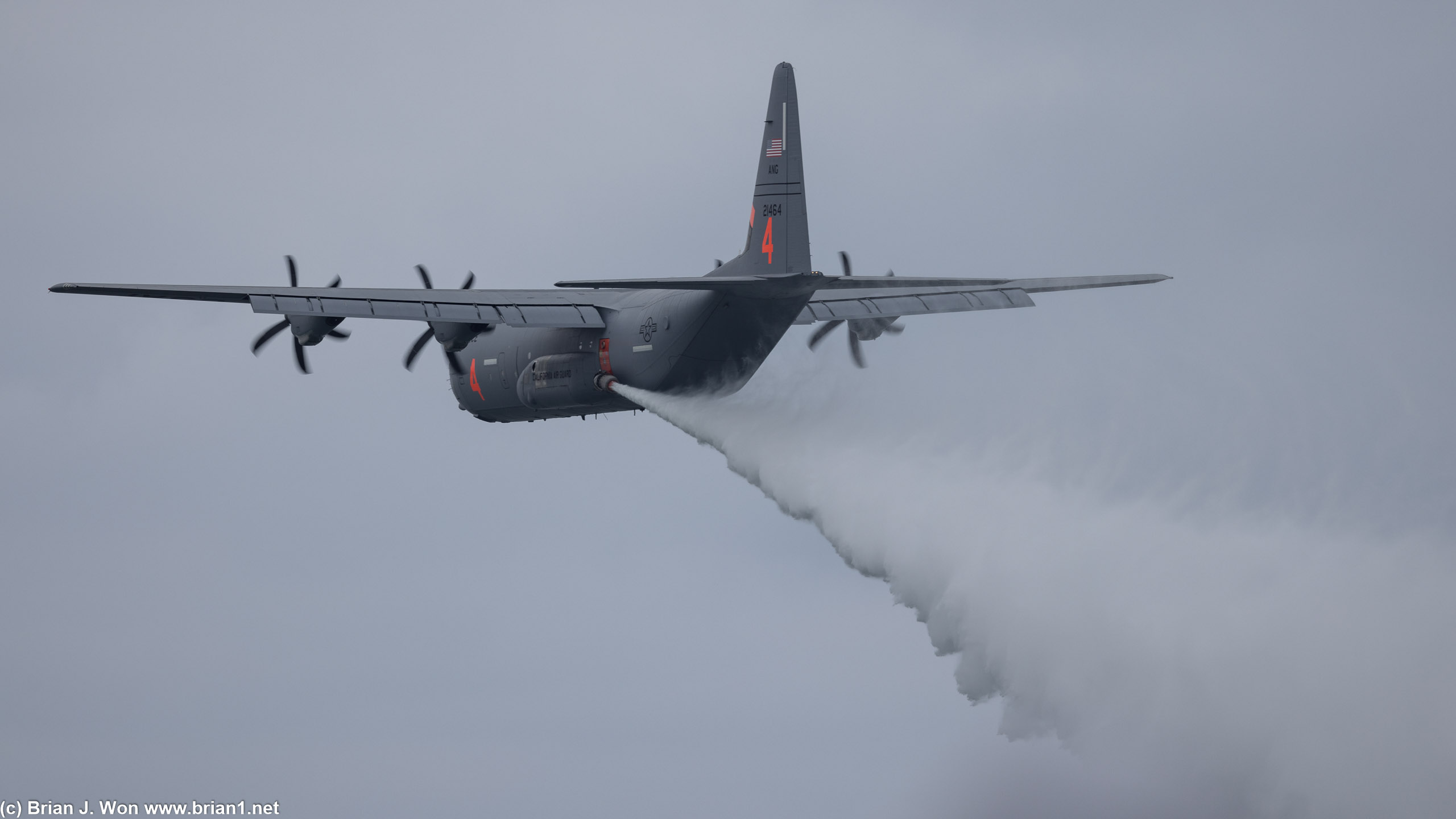 California Air National Guard C-130J with Modular Airborne Fire Fighting System.