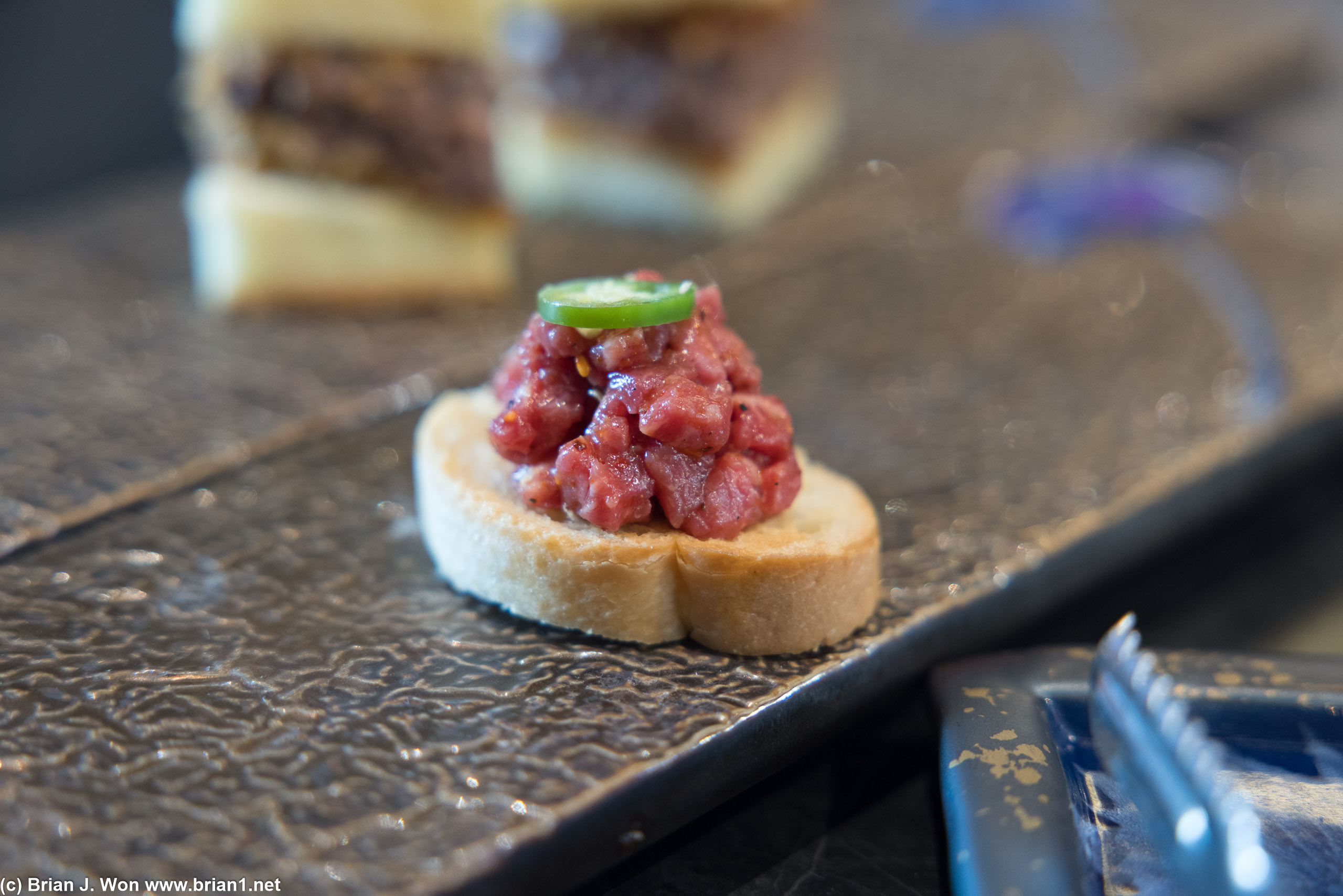 Beef tartare was good if you don't mind bread.