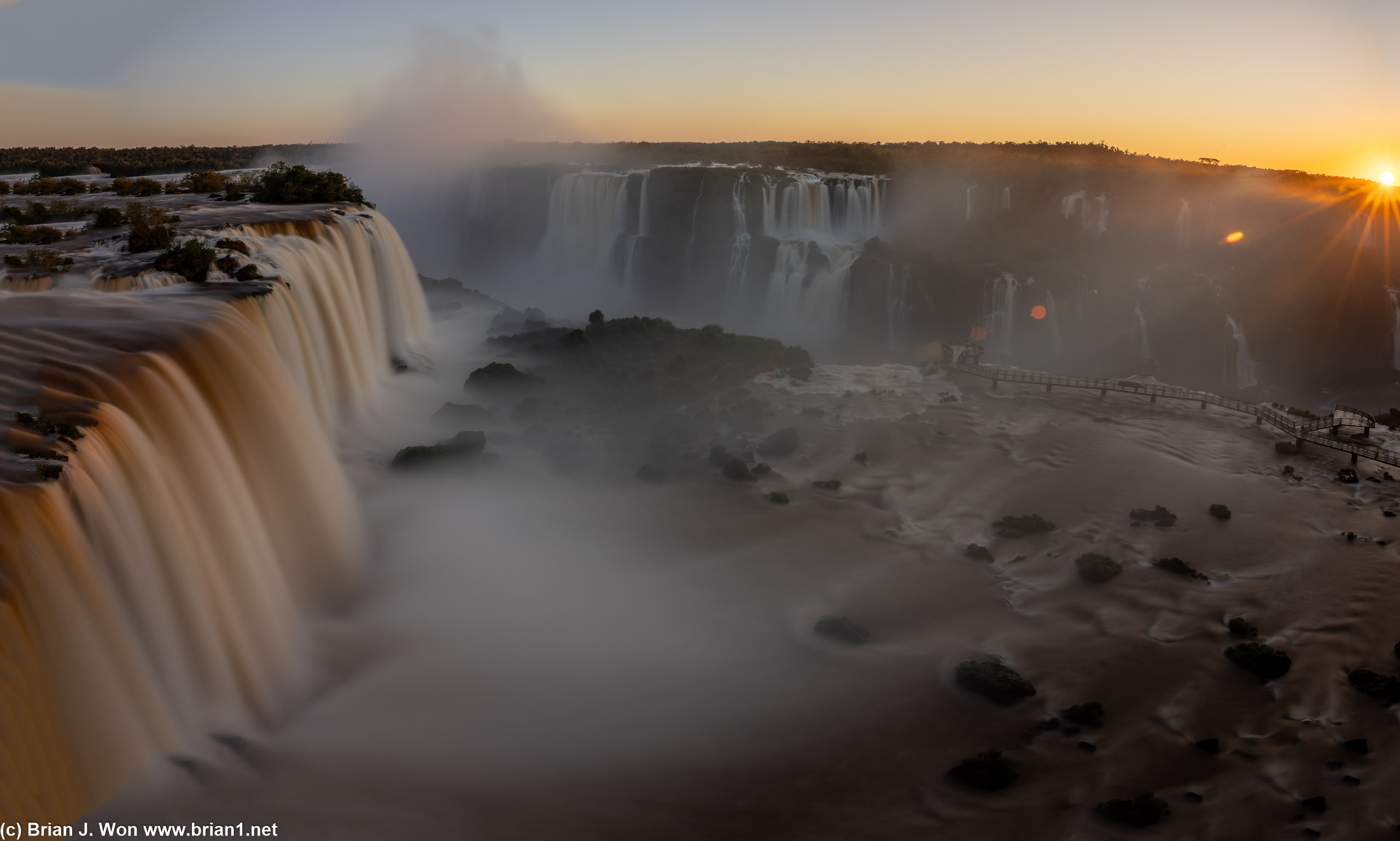 One last sunset at Iguazu Falls.