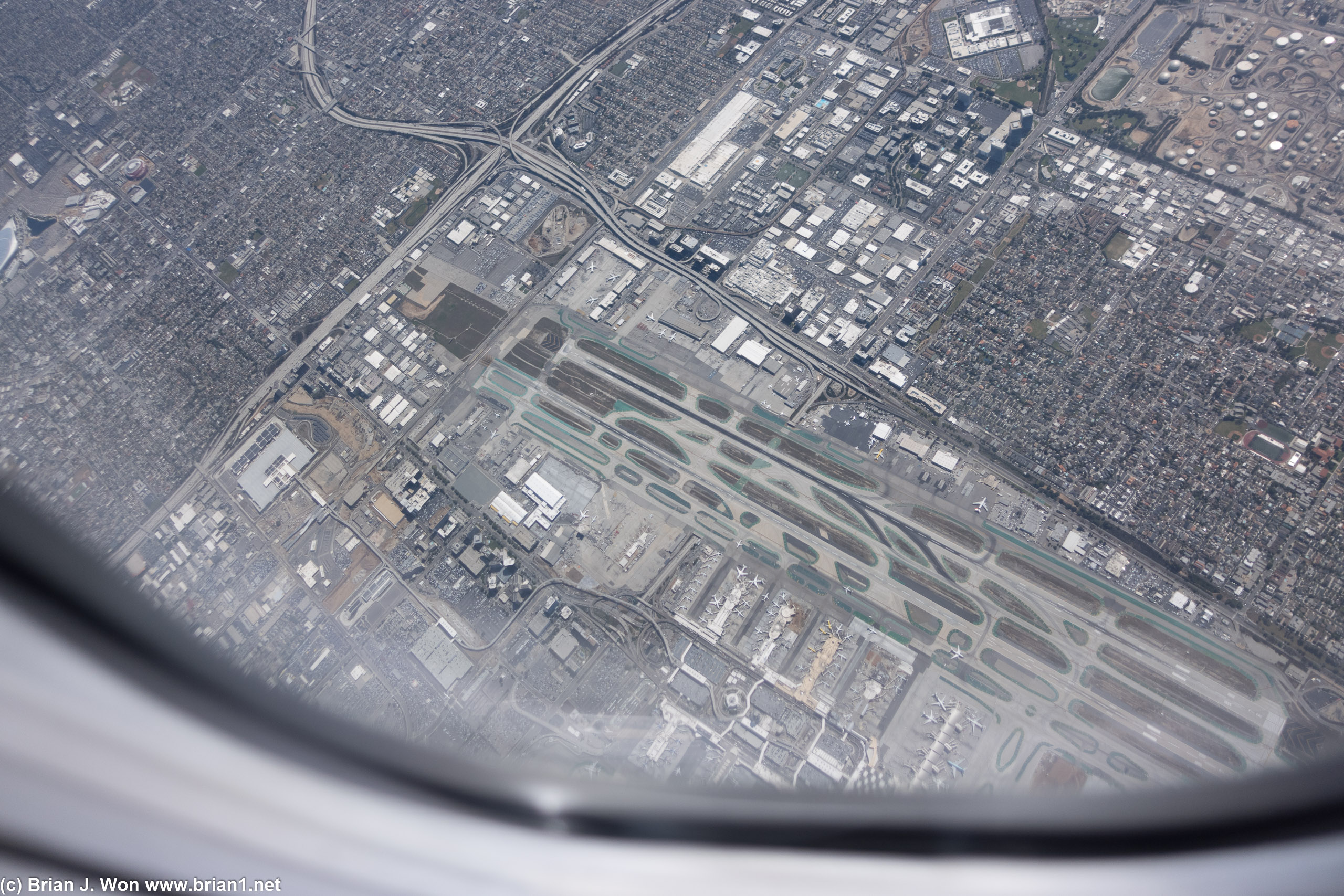 Unusual flight path took us right over LAX.