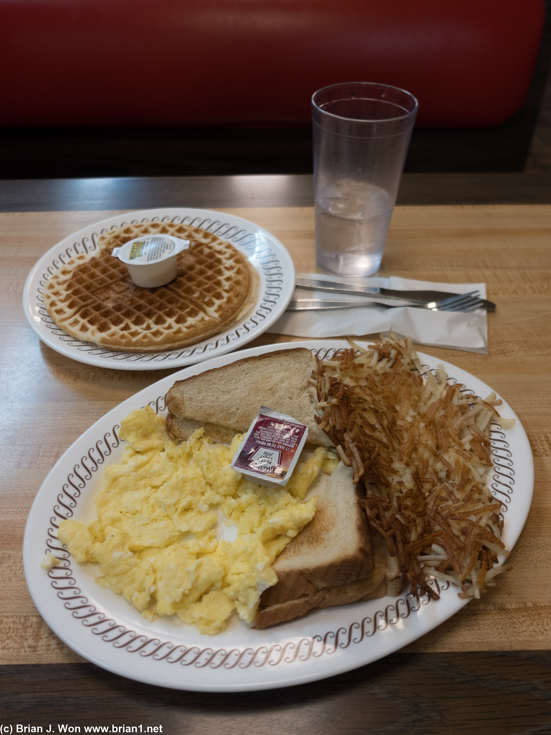 The classic Waffle House meal.