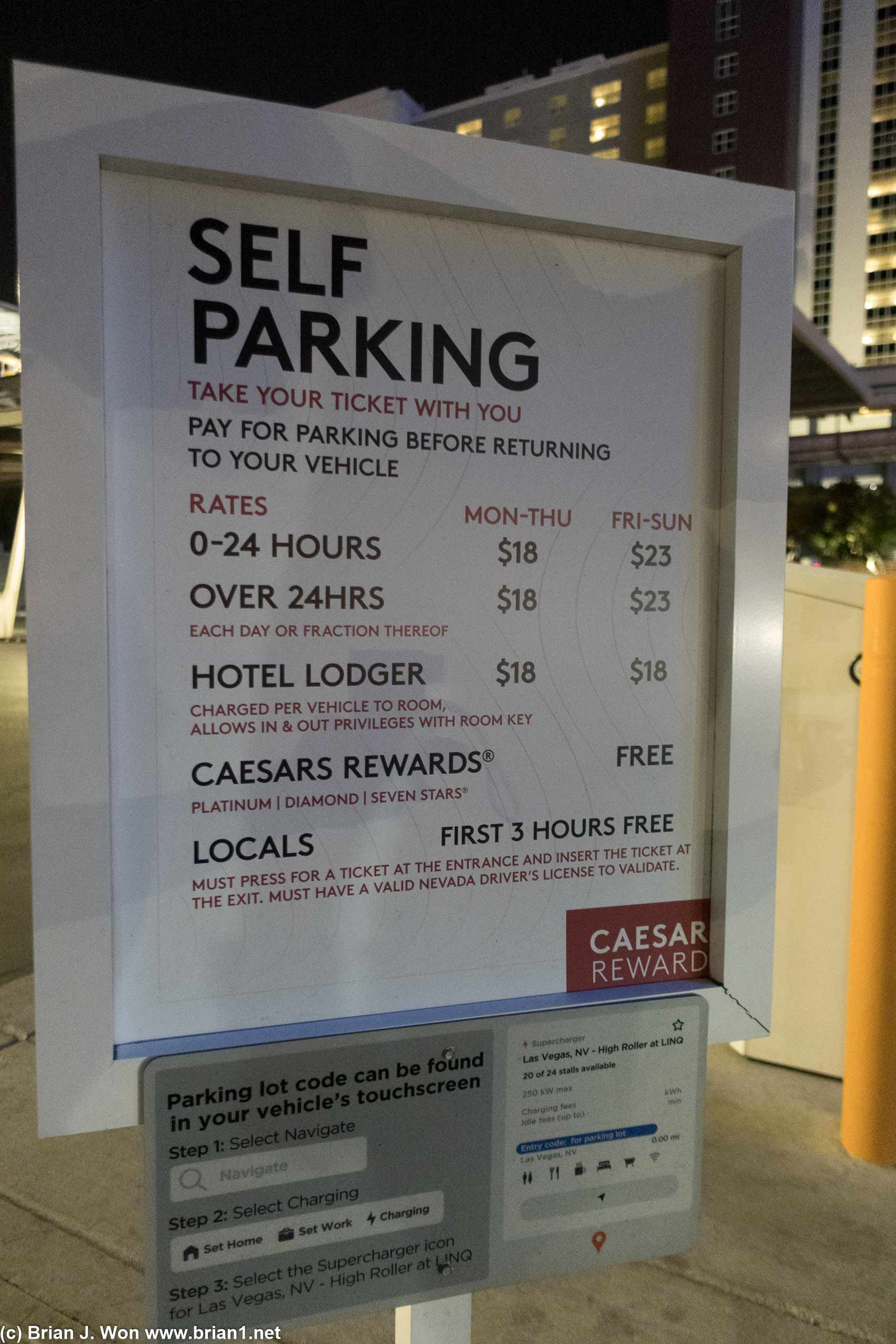 Parking rates almost reasonable.