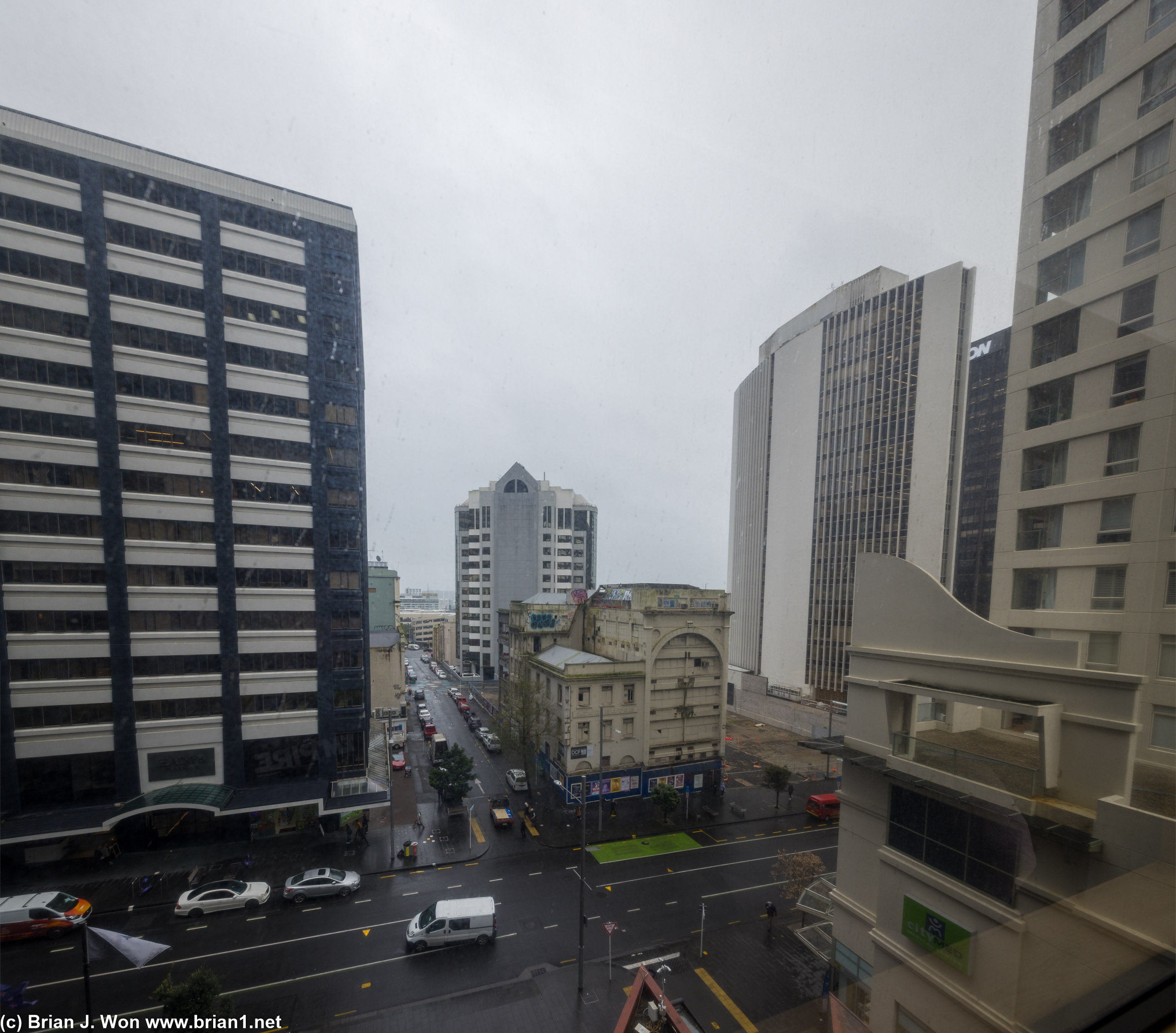 Grey and occasional rain due to Tropical Cyclone Lola.