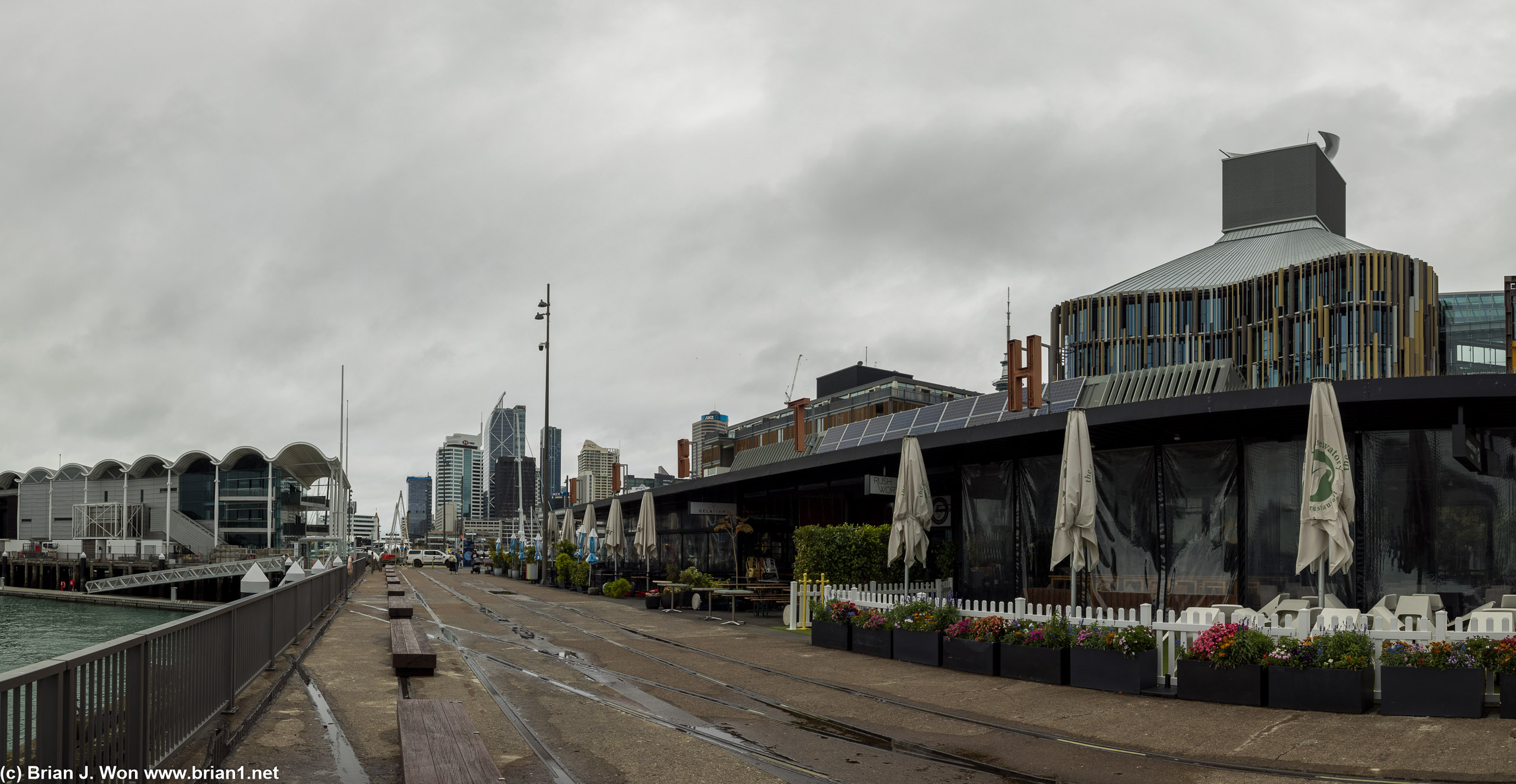 View of the waterfront nearest the fish market.