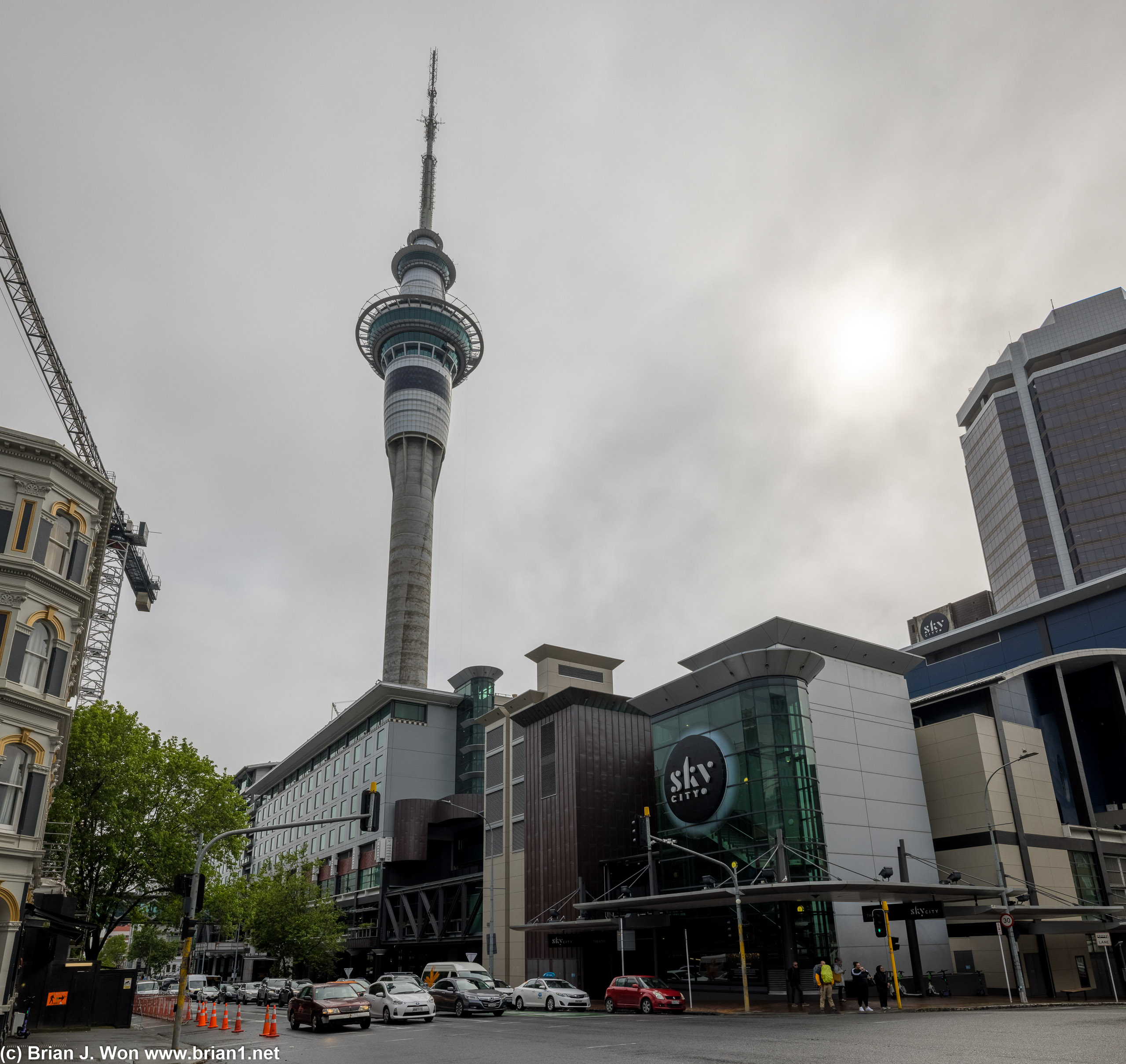 One last shot of the Sky Tower as the clouds finally begin to lift.