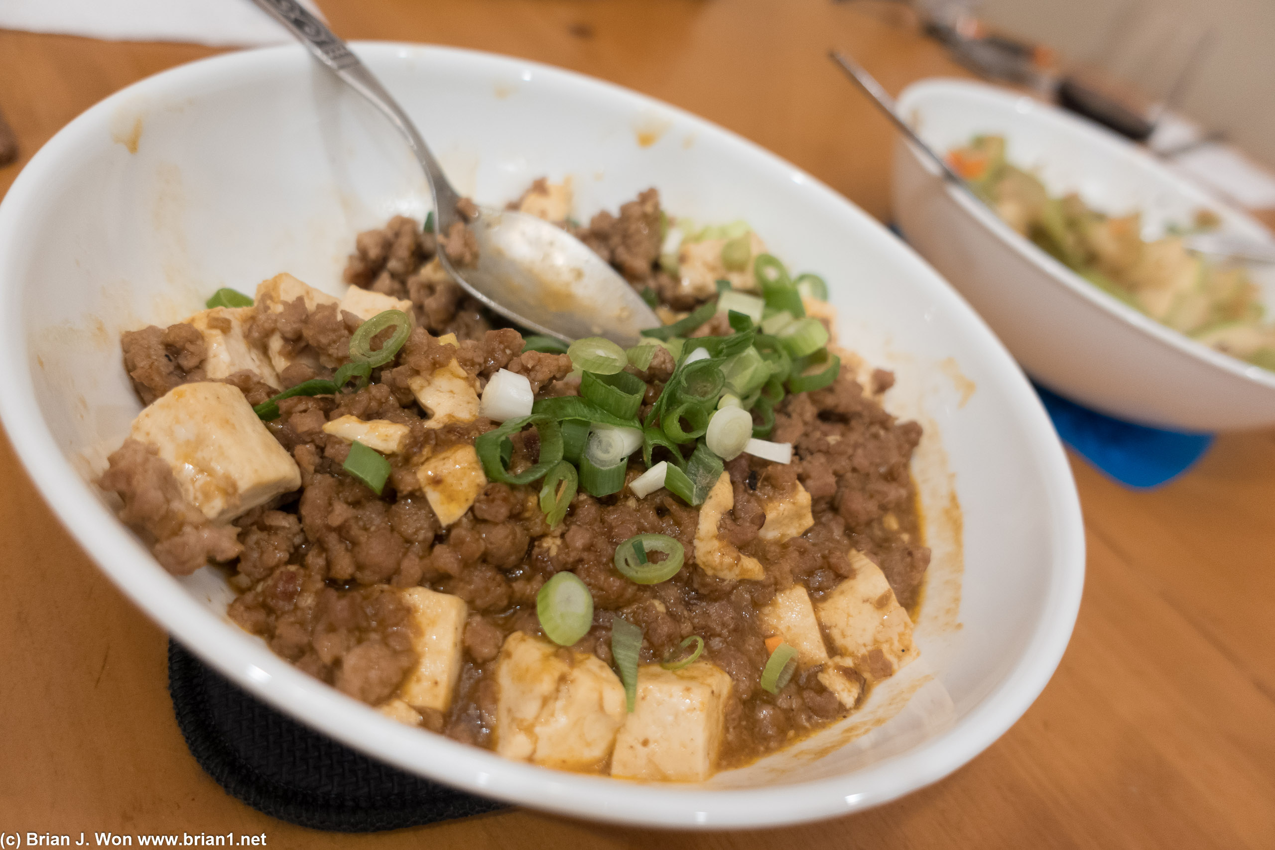 Mapo tofu, also for Thanksgiving-eve dinner.