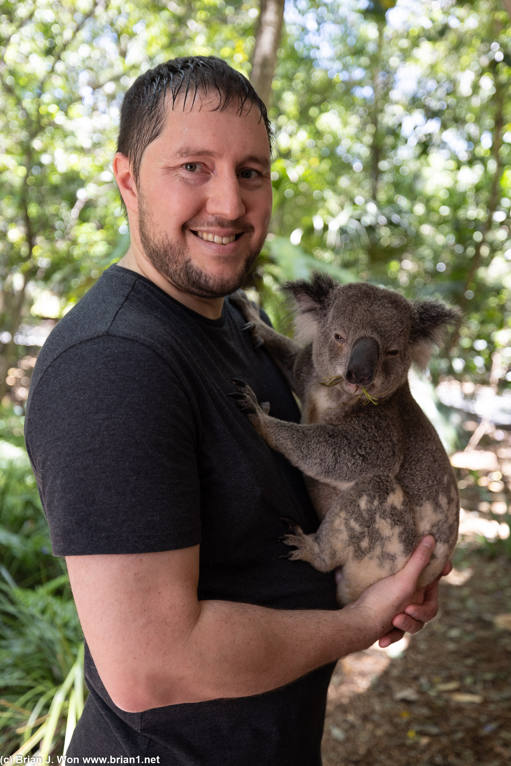 Holding Baron the koala.