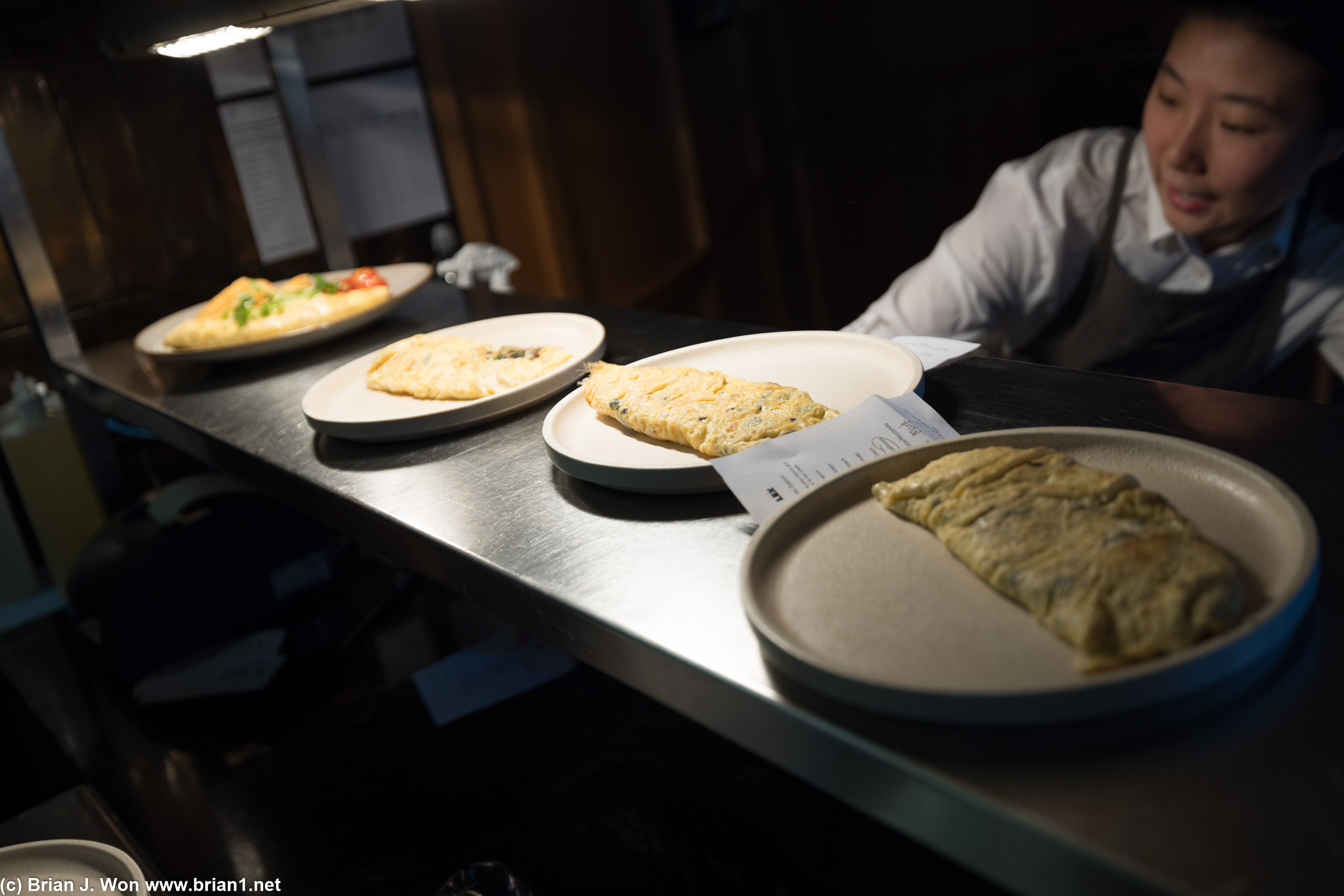 Omelets made to order.