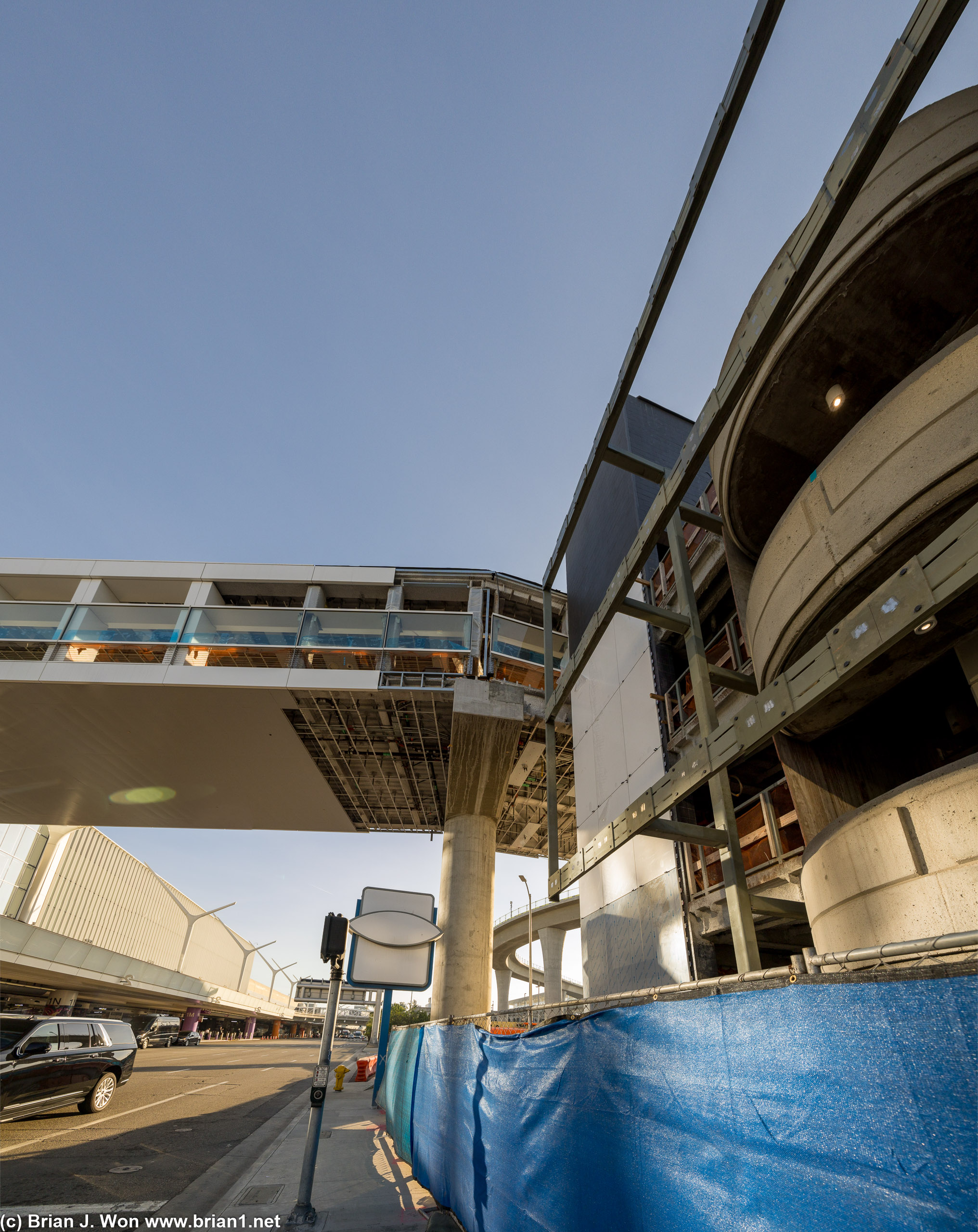 Construction of the automated people mover at LAX.