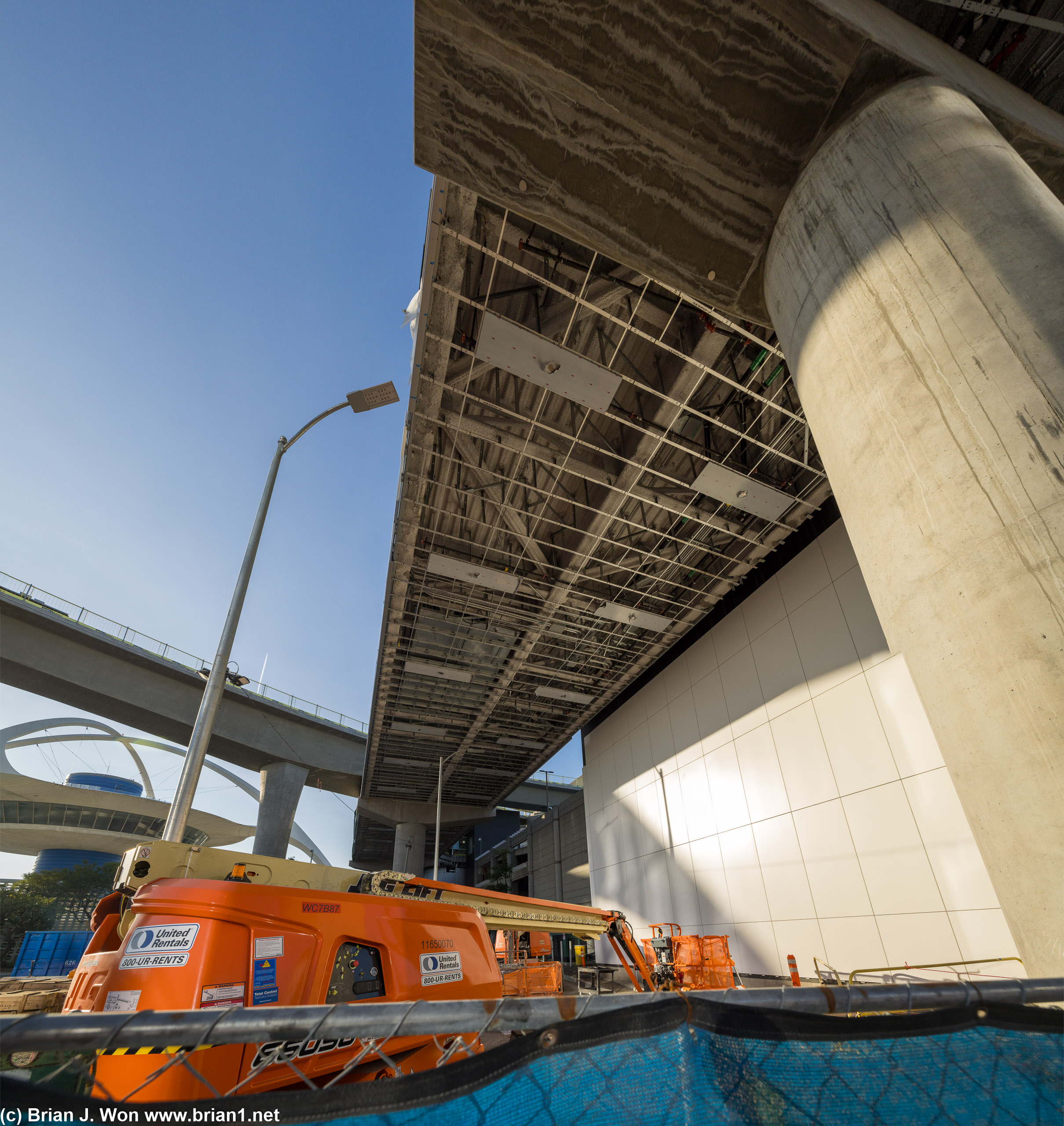 Construction of the automated people mover at LAX.